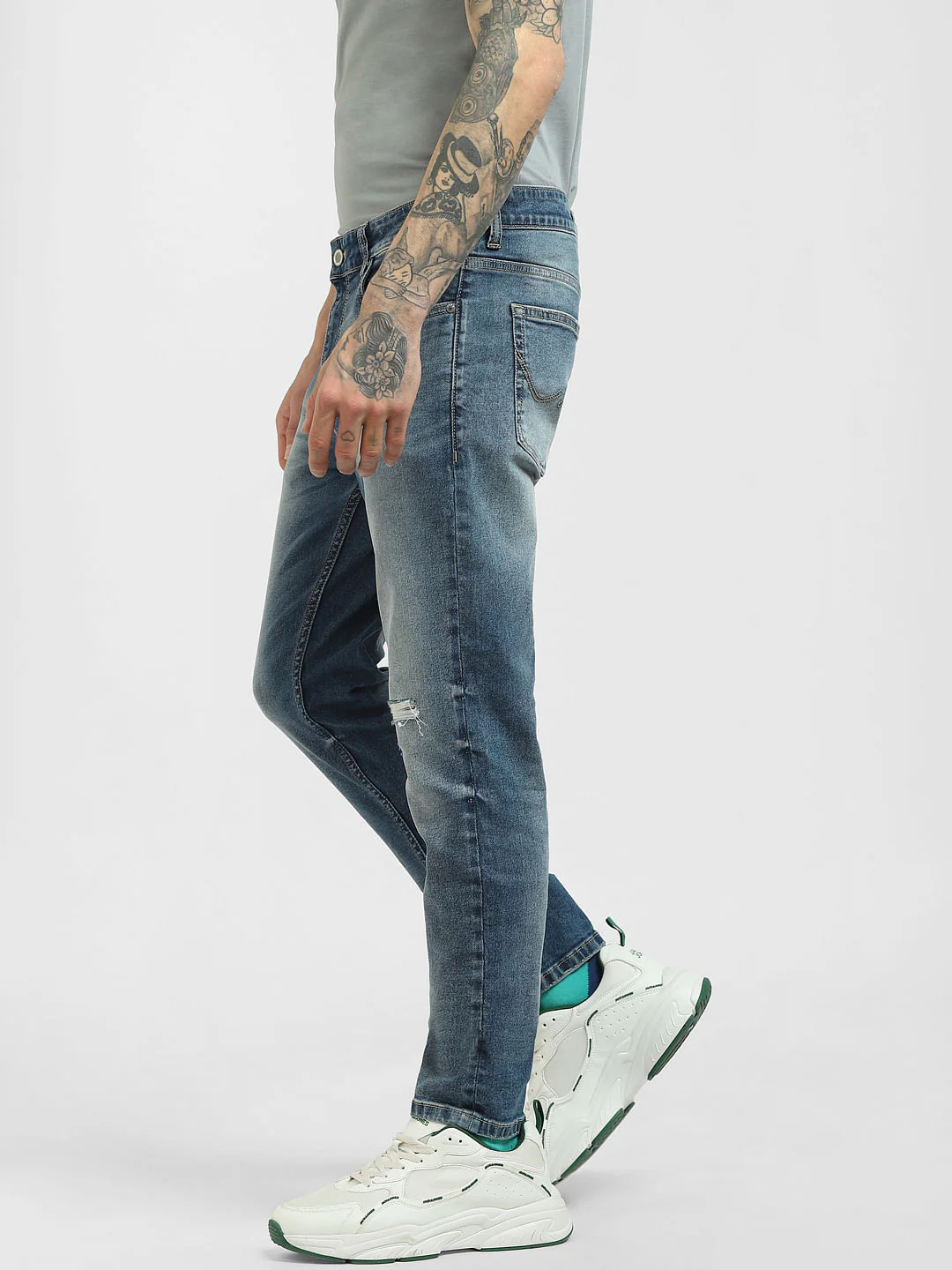 Blue Low Rise Ben Skinny Jeans - Image 3