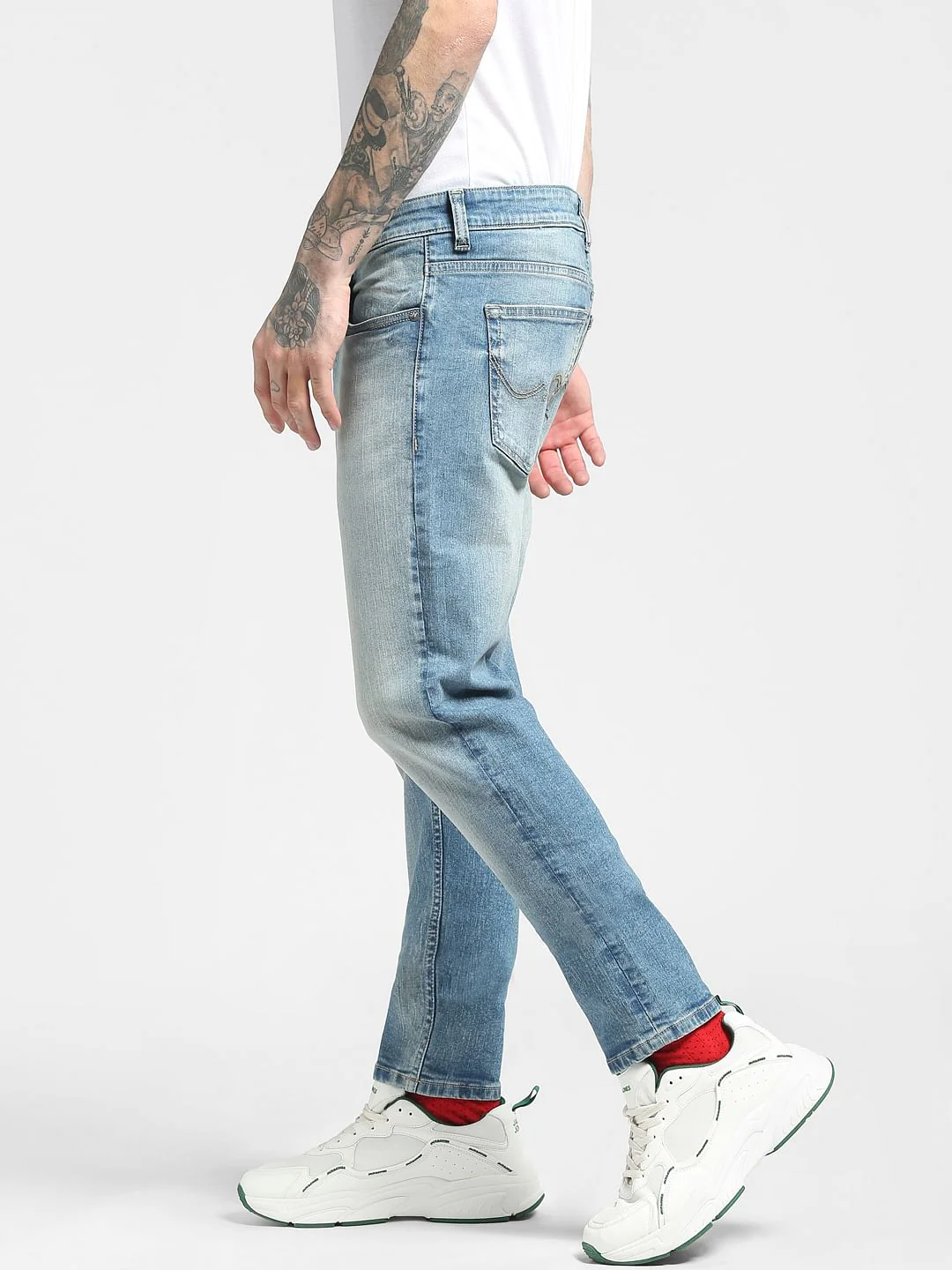 Light Blue Low Rise Ben Skinny Jeans - Image 3