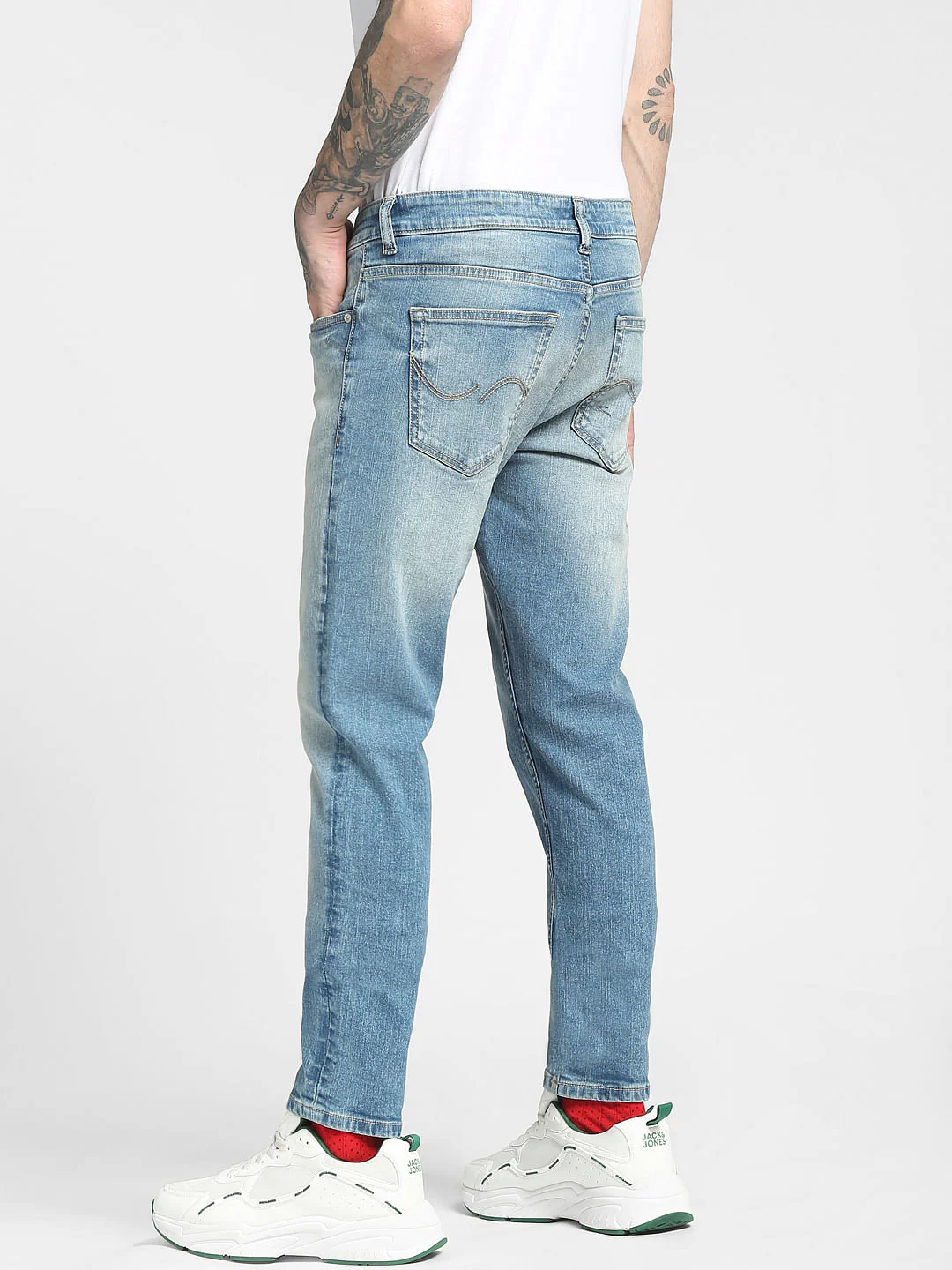 Light Blue Low Rise Ben Skinny Jeans - Image 4