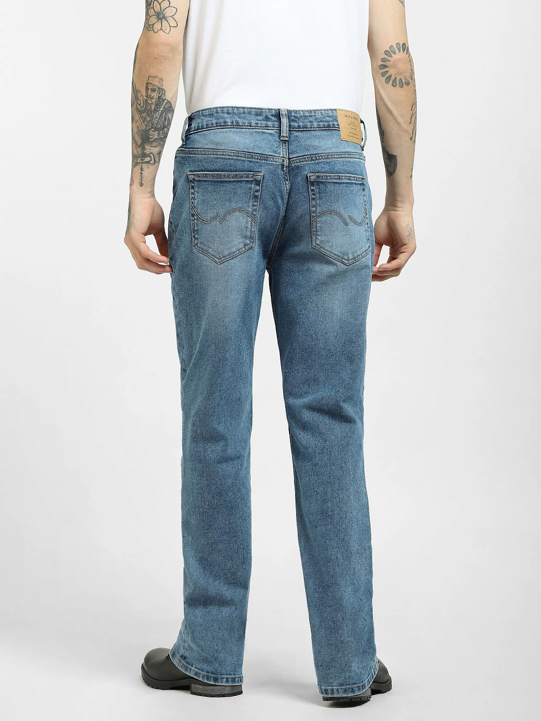 Blue High Rise Bootcut Jeans - Image 4
