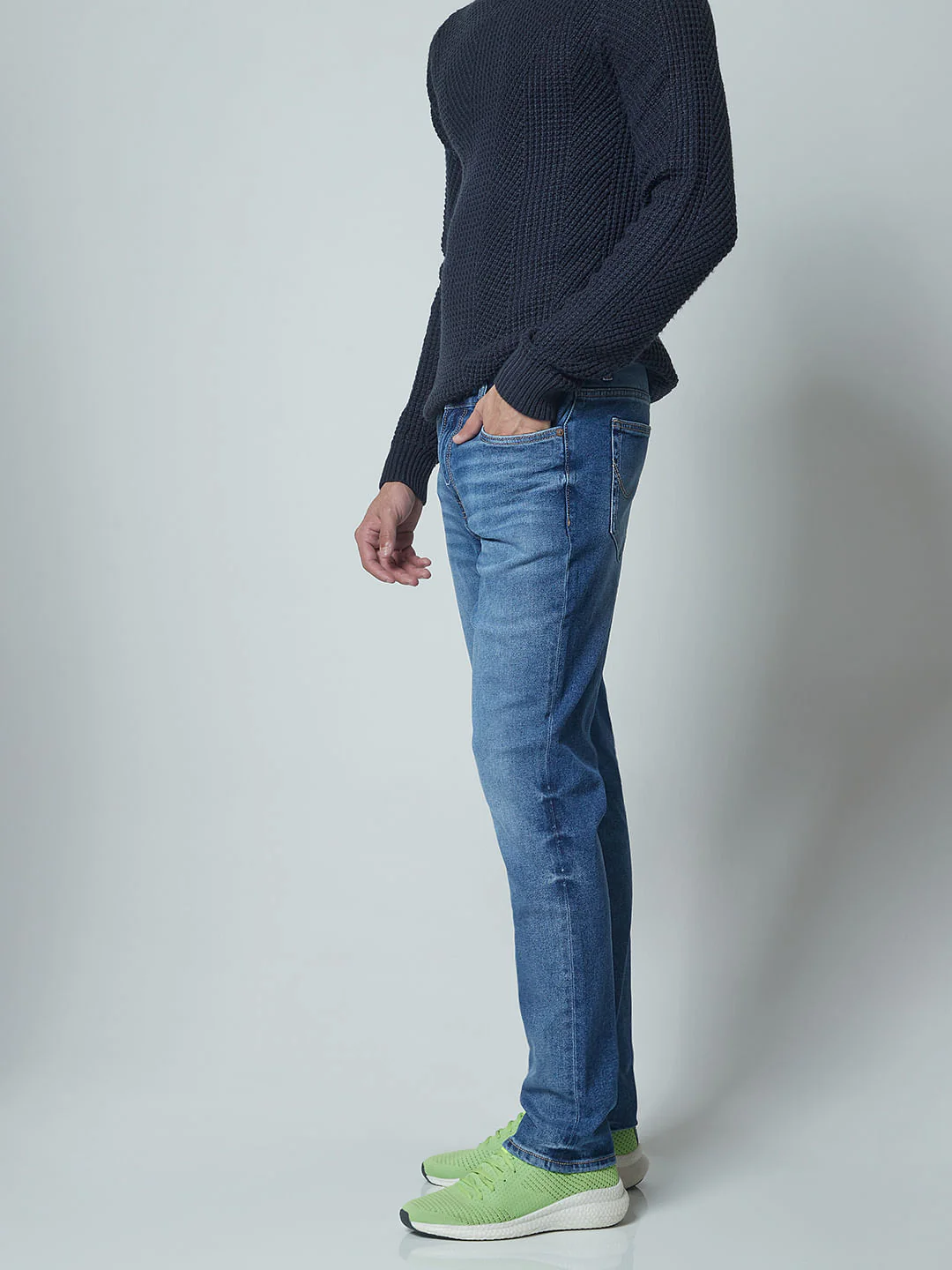 Blue Low Rise Glenn Slim Jeans - Image 3