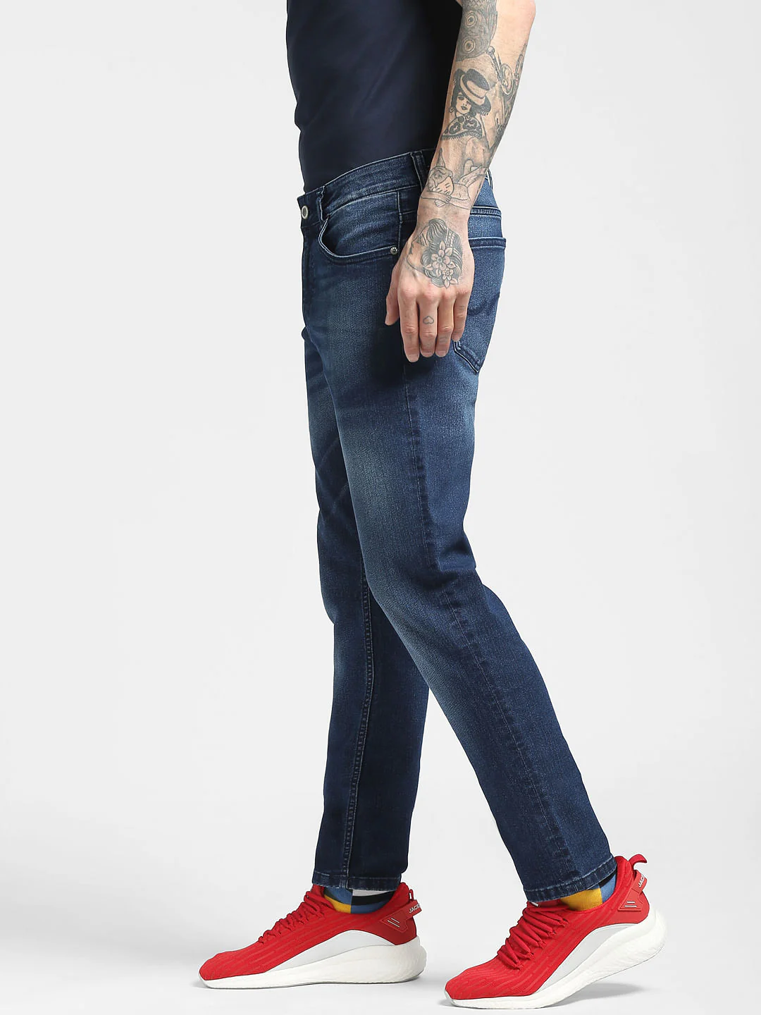 Blue Low Rise Ben Skinny Jeans - Image 3