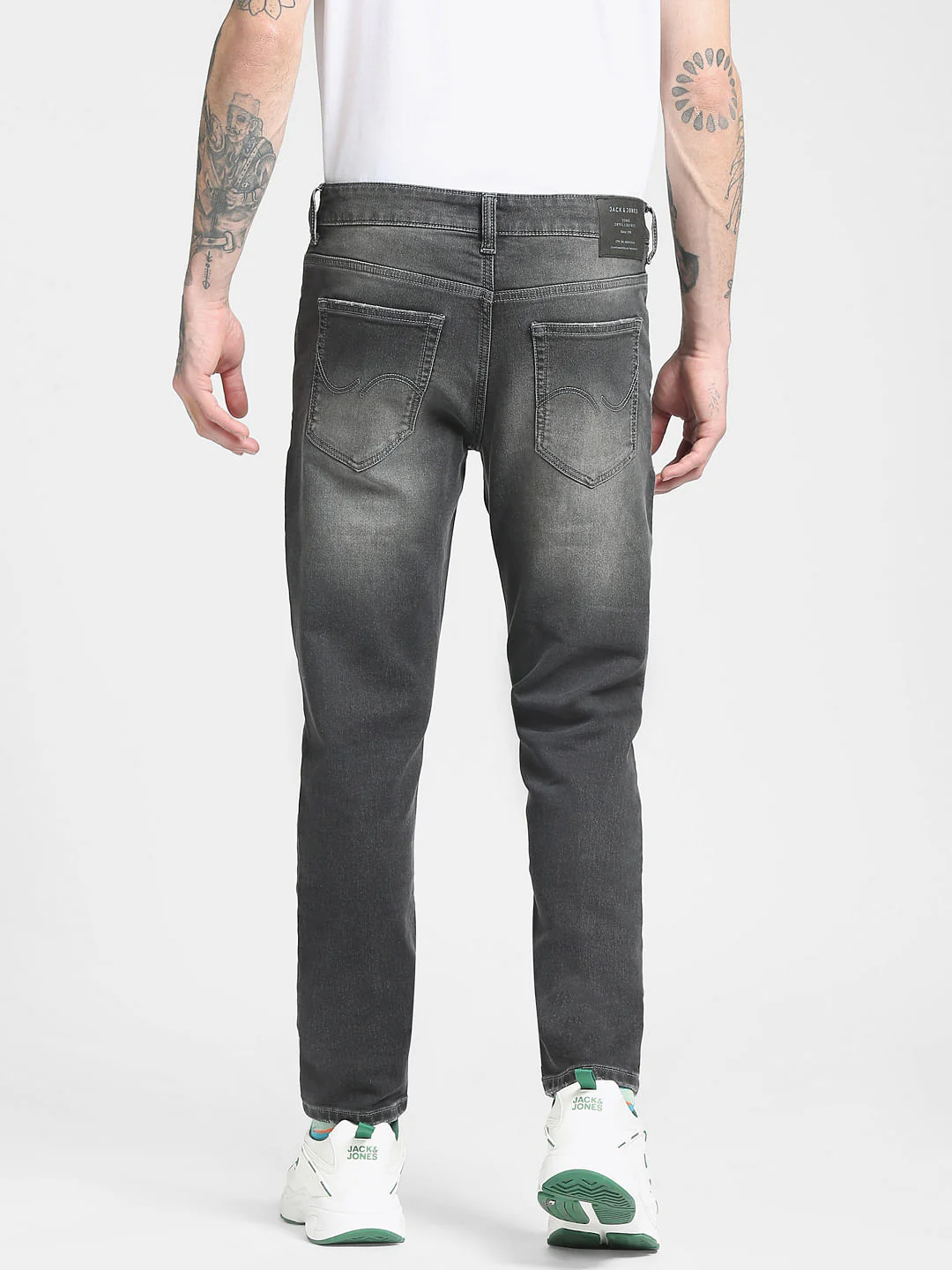 Grey Low Rise Glenn Slim Jeans - Image 4