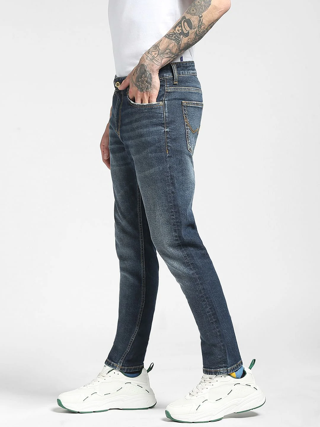 Blue Low Rise Glenn Slim Jeans - Image 3