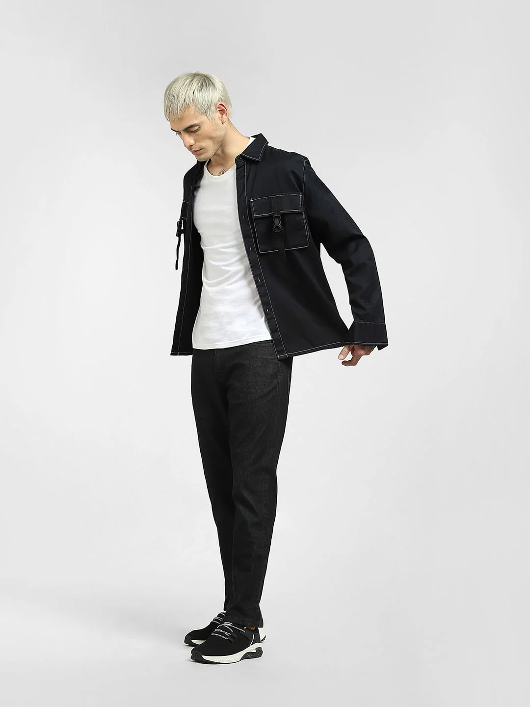 Black Low Rise Glenn Slim Jeans