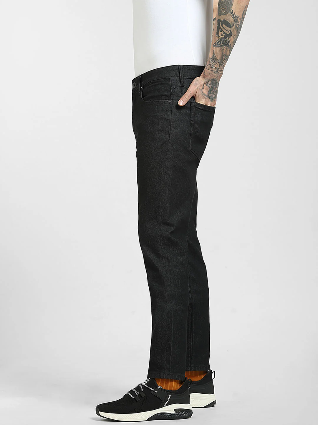 Black Low Rise Glenn Slim Jeans - Image 3