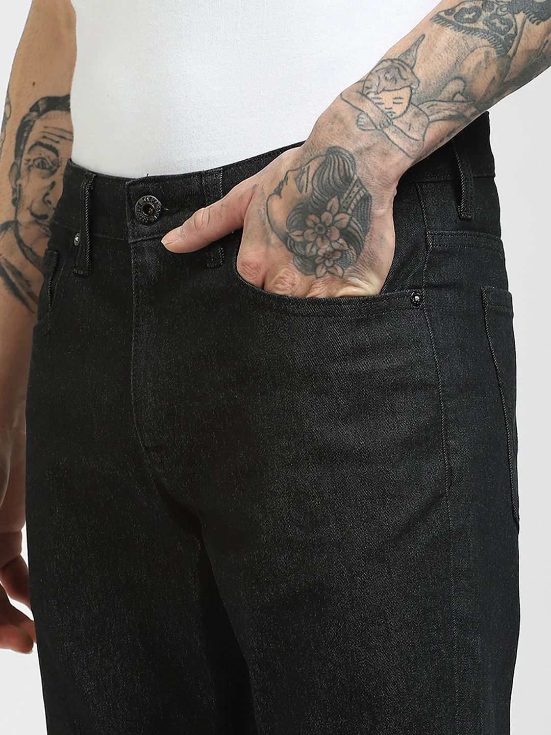 Black Low Rise Glenn Slim Jeans - Image 5