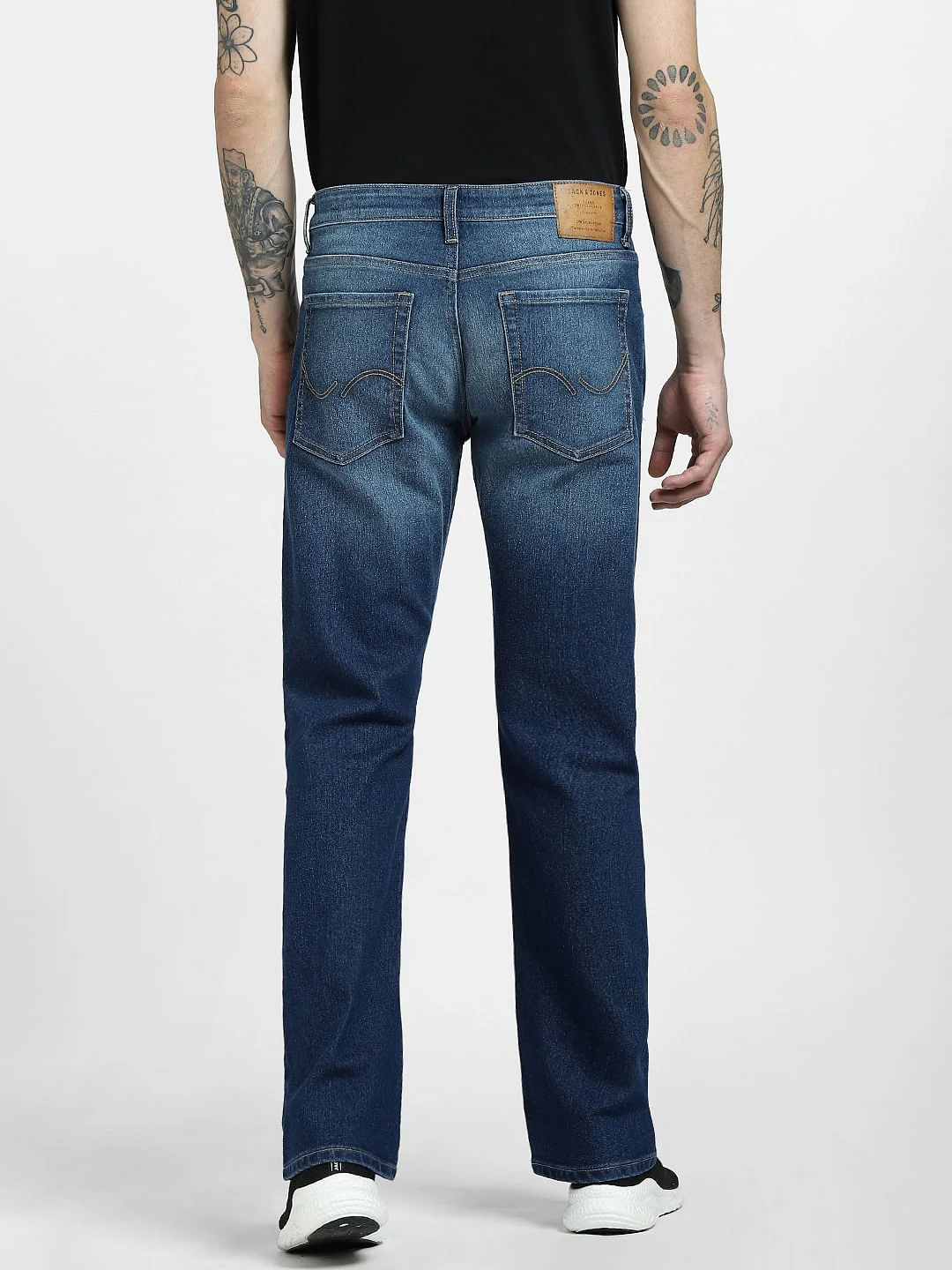 Blue High Rise Bootcut Jeans - Image 4