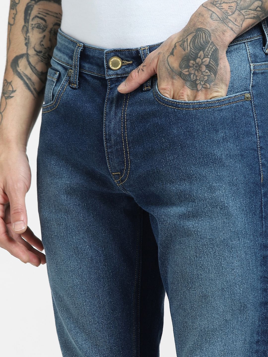 Blue Low Rise Glenn Slim Jeans - Image 5