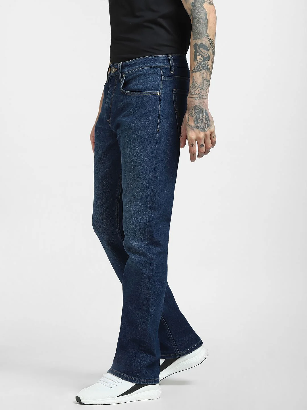 Blue High Rise Bootcut Jeans - Image 3