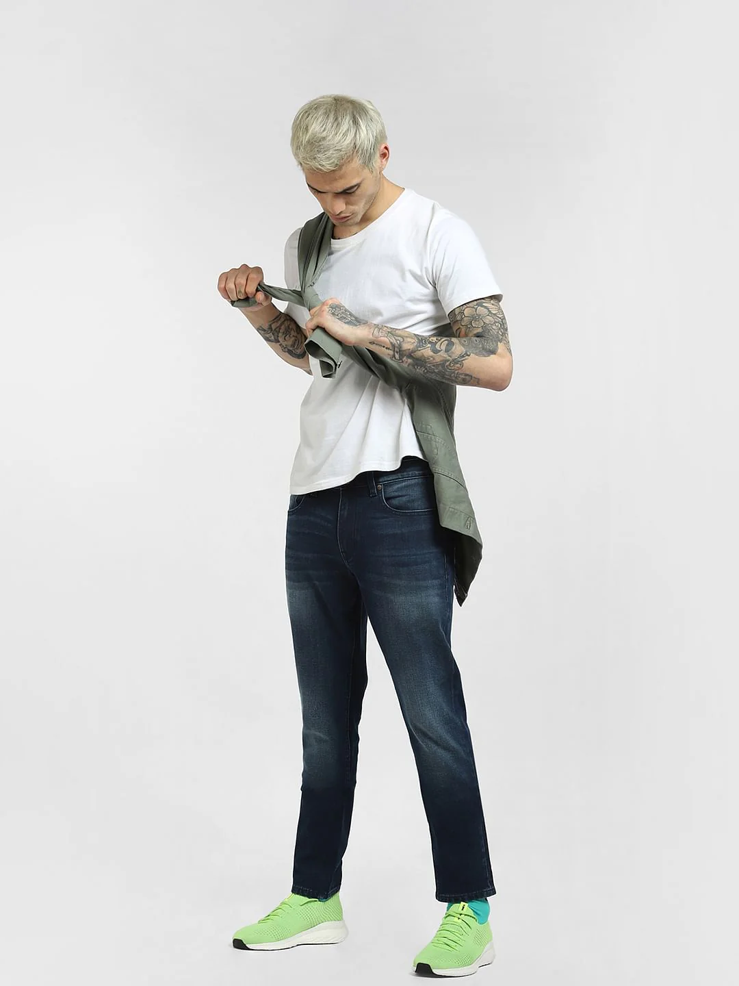 Blue Low Rise Glenn Slim Jeans