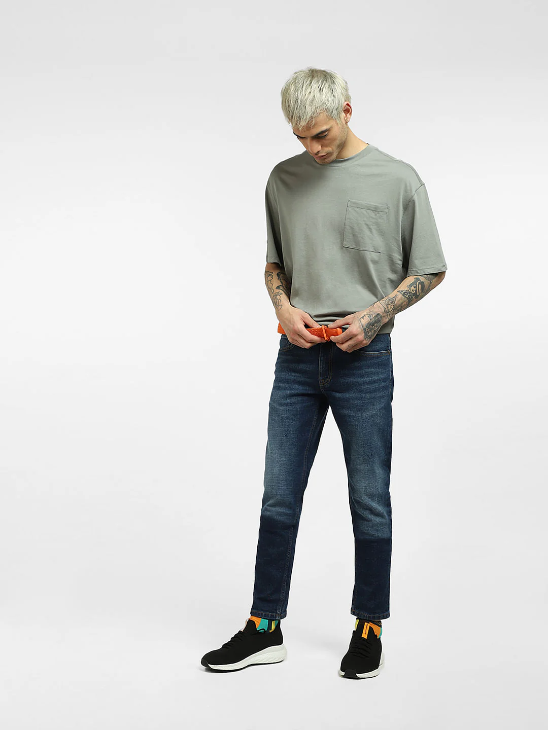 Blue Low Rise Bootcut Jeans
