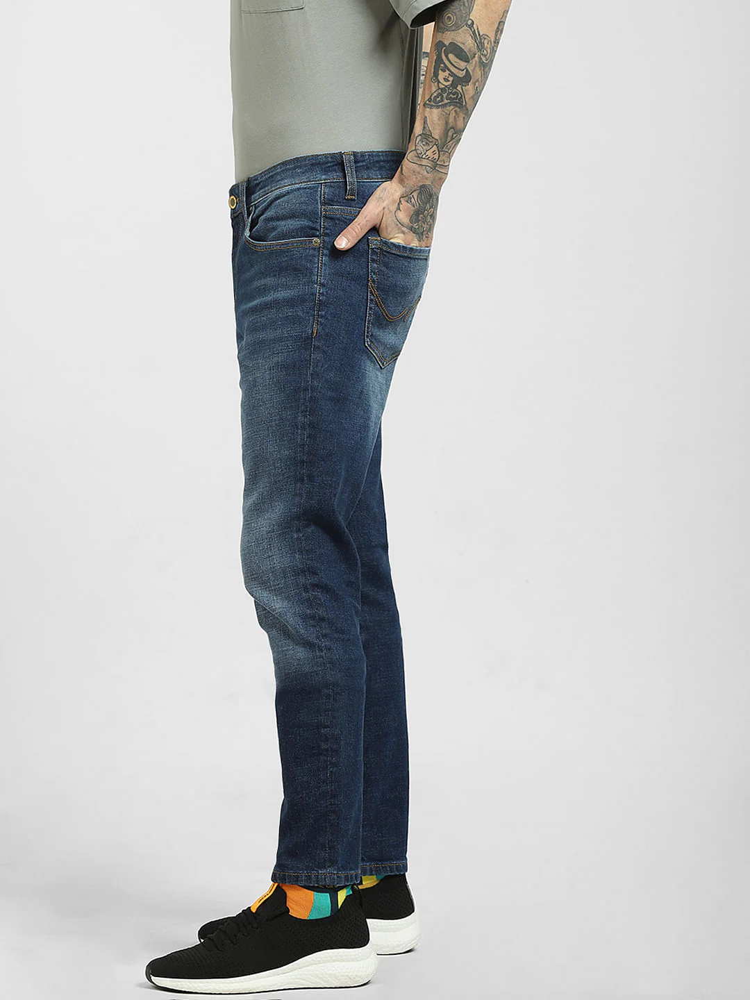 Blue Low Rise Bootcut Jeans - Image 3