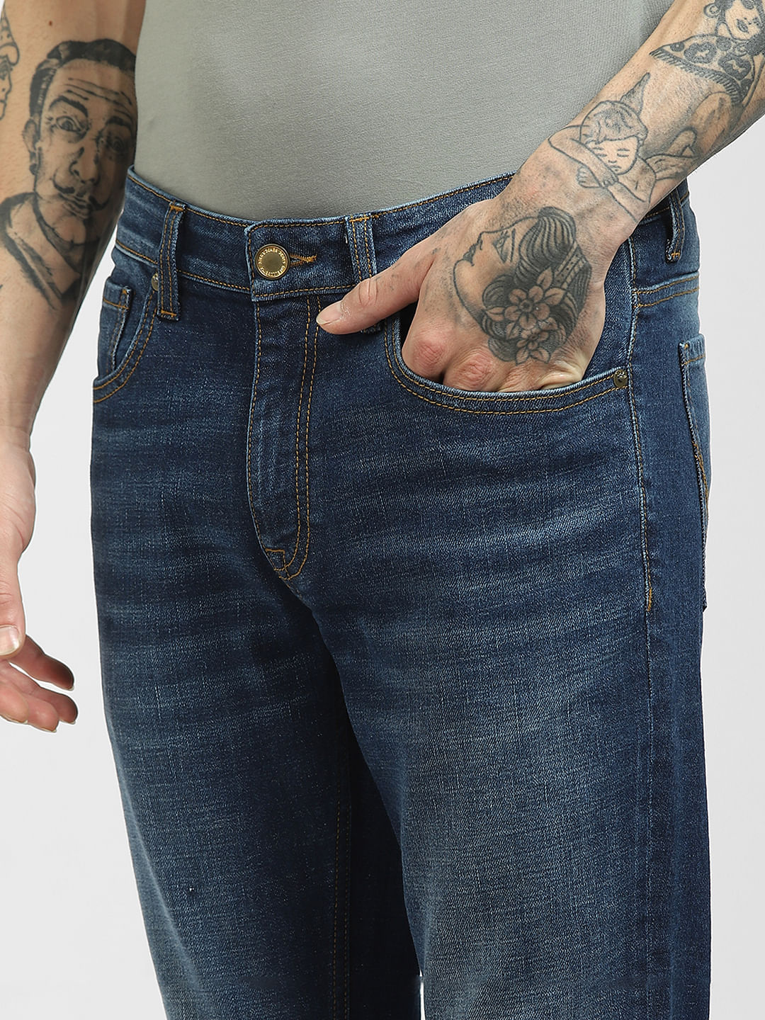 Blue Low Rise Bootcut Jeans - Image 5