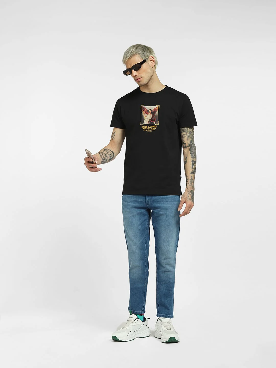 Blue Low Rise Glenn Slim Jeans