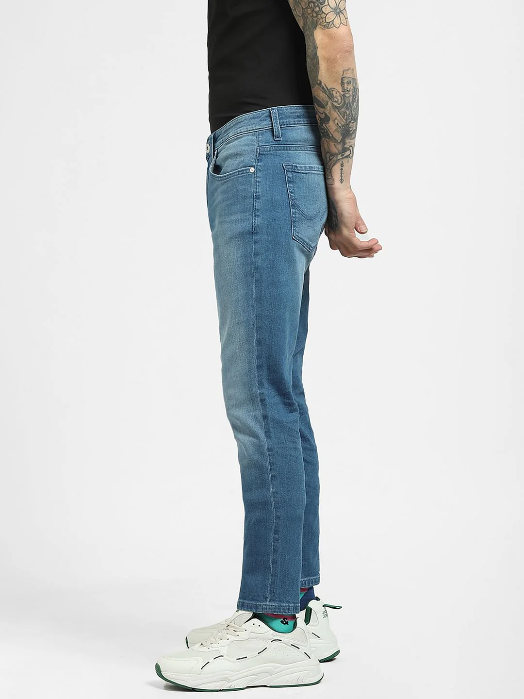 Blue Low Rise Glenn Slim Jeans - Image 3