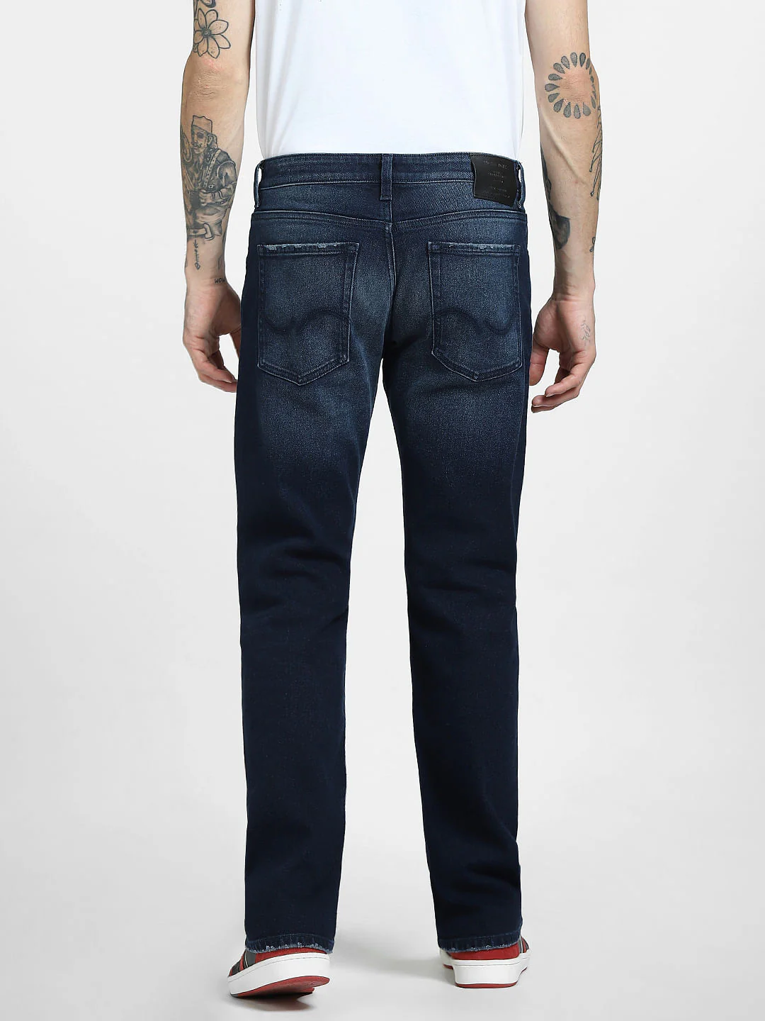 Dark Blue High Rise Bootcut Jeans - Image 4