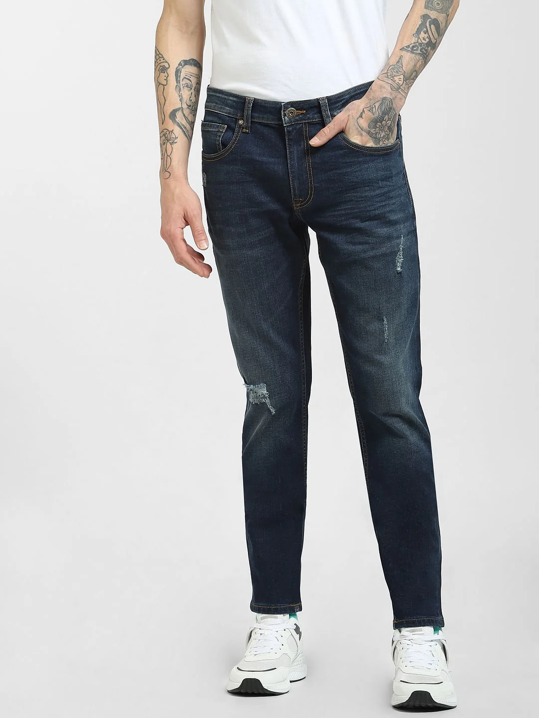 Blue Low Rise Glenn Slim Jeans - Image 2