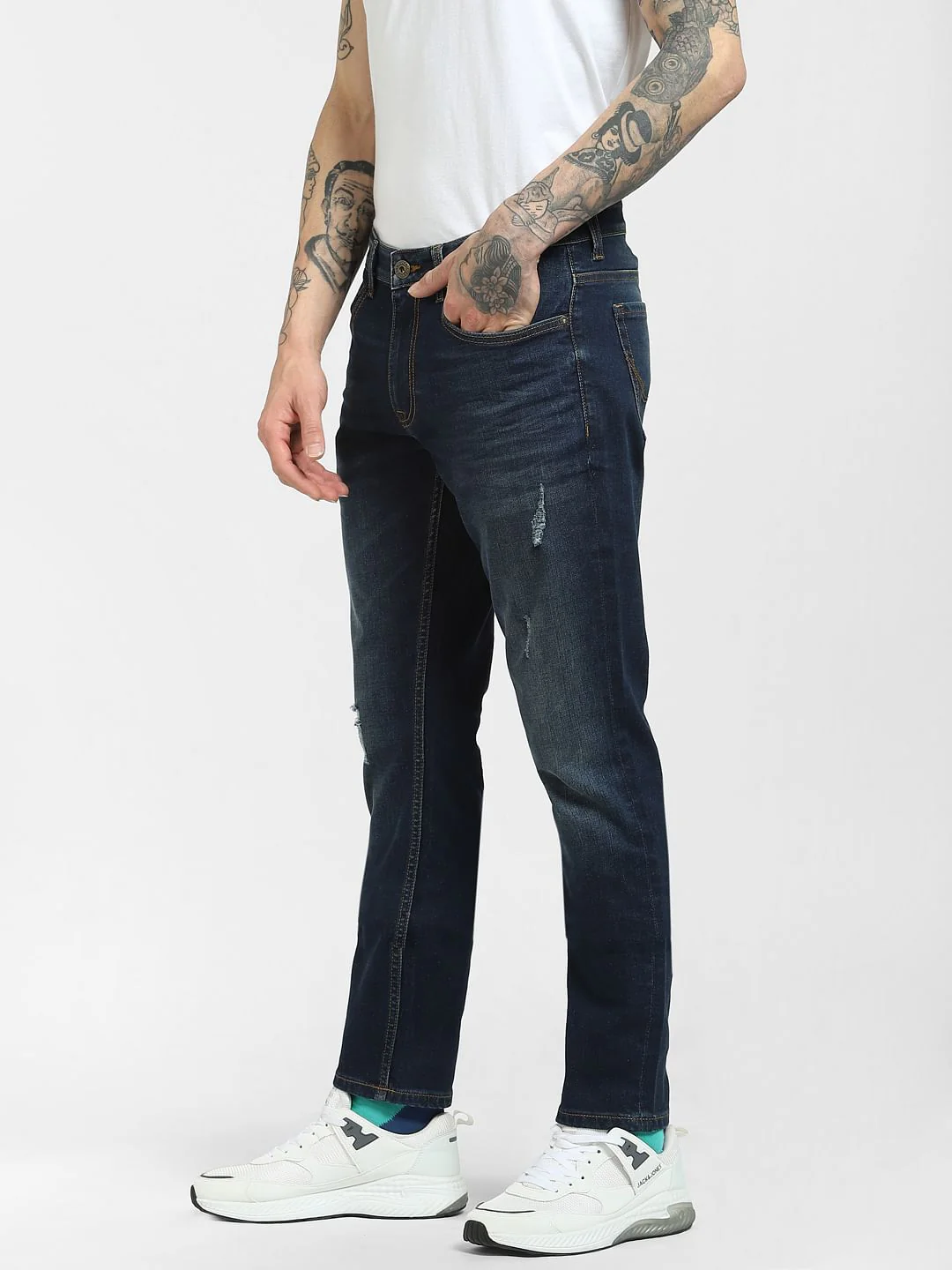 Blue Low Rise Glenn Slim Jeans - Image 3