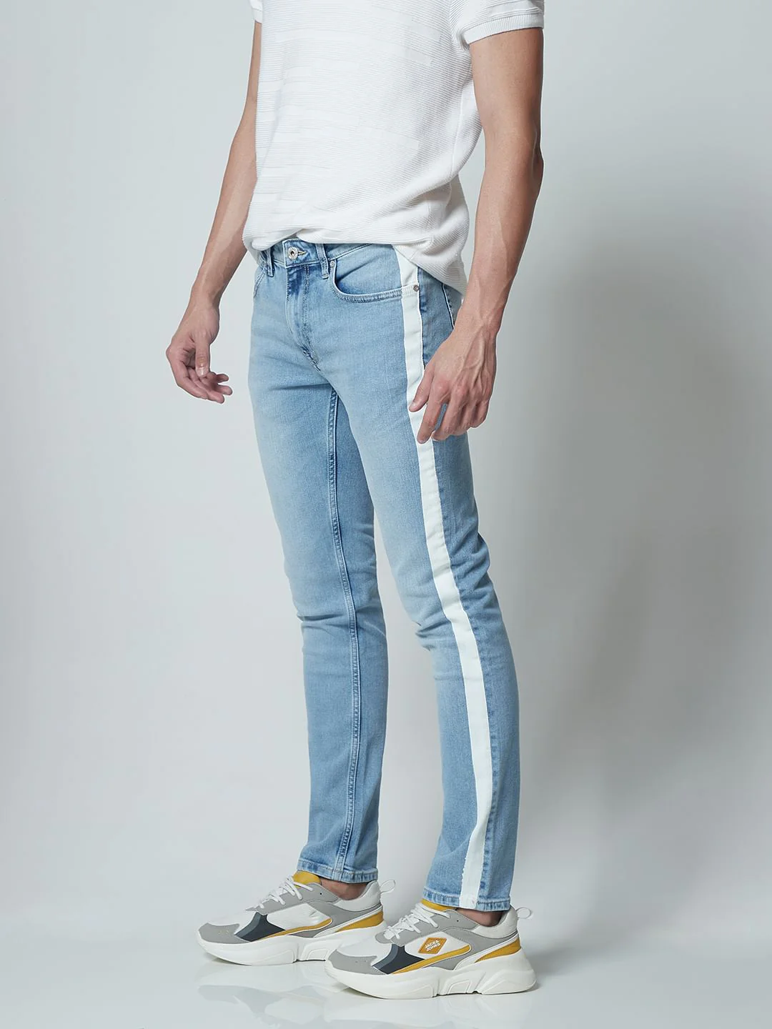 Light Blue Low Rise Ben Skinny Jeans - Image 3