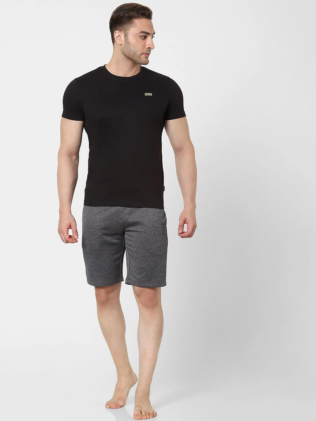 Grey Tape Detail Sweatshorts