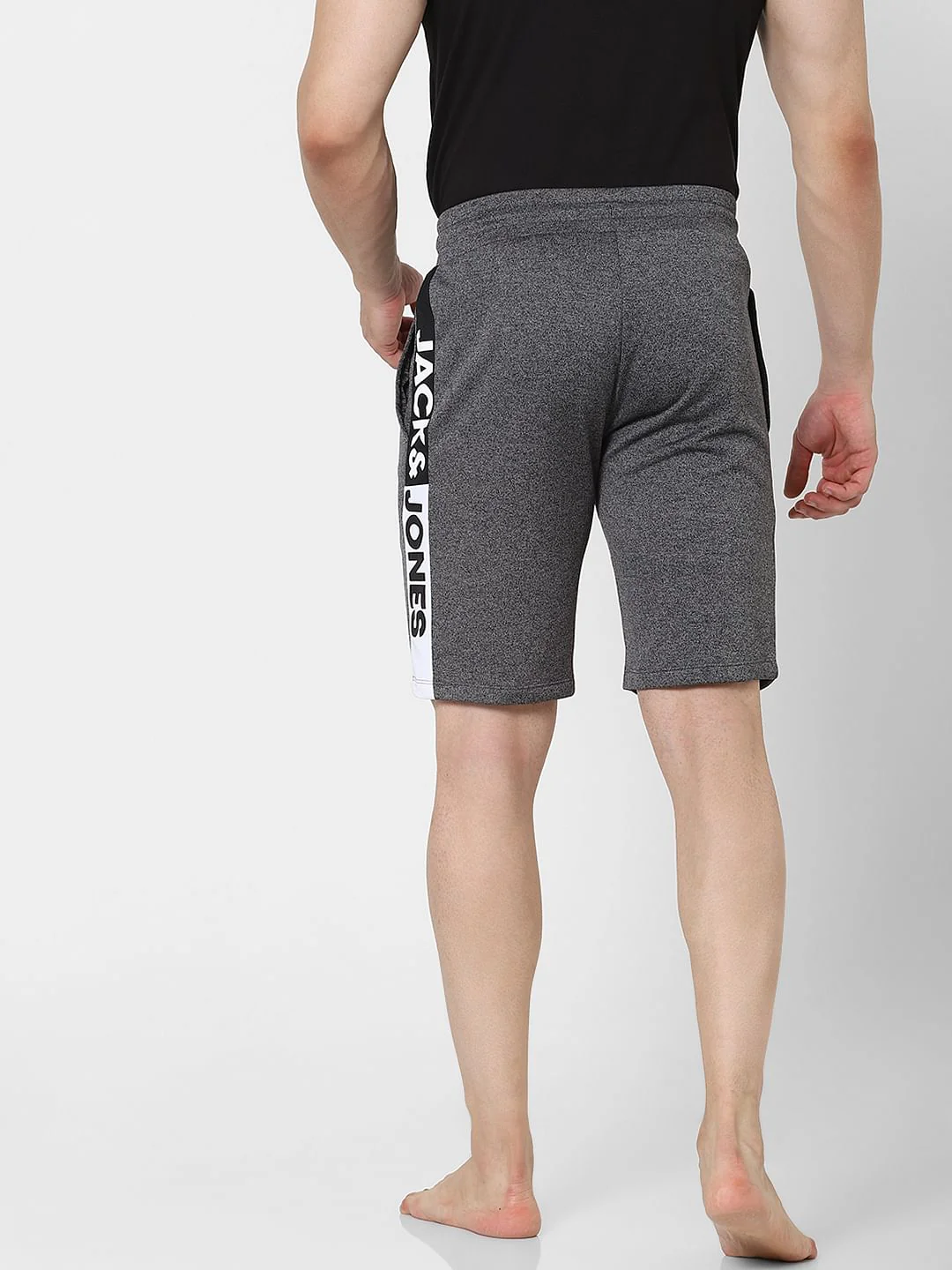 Grey Tape Detail Sweatshorts - Image 4