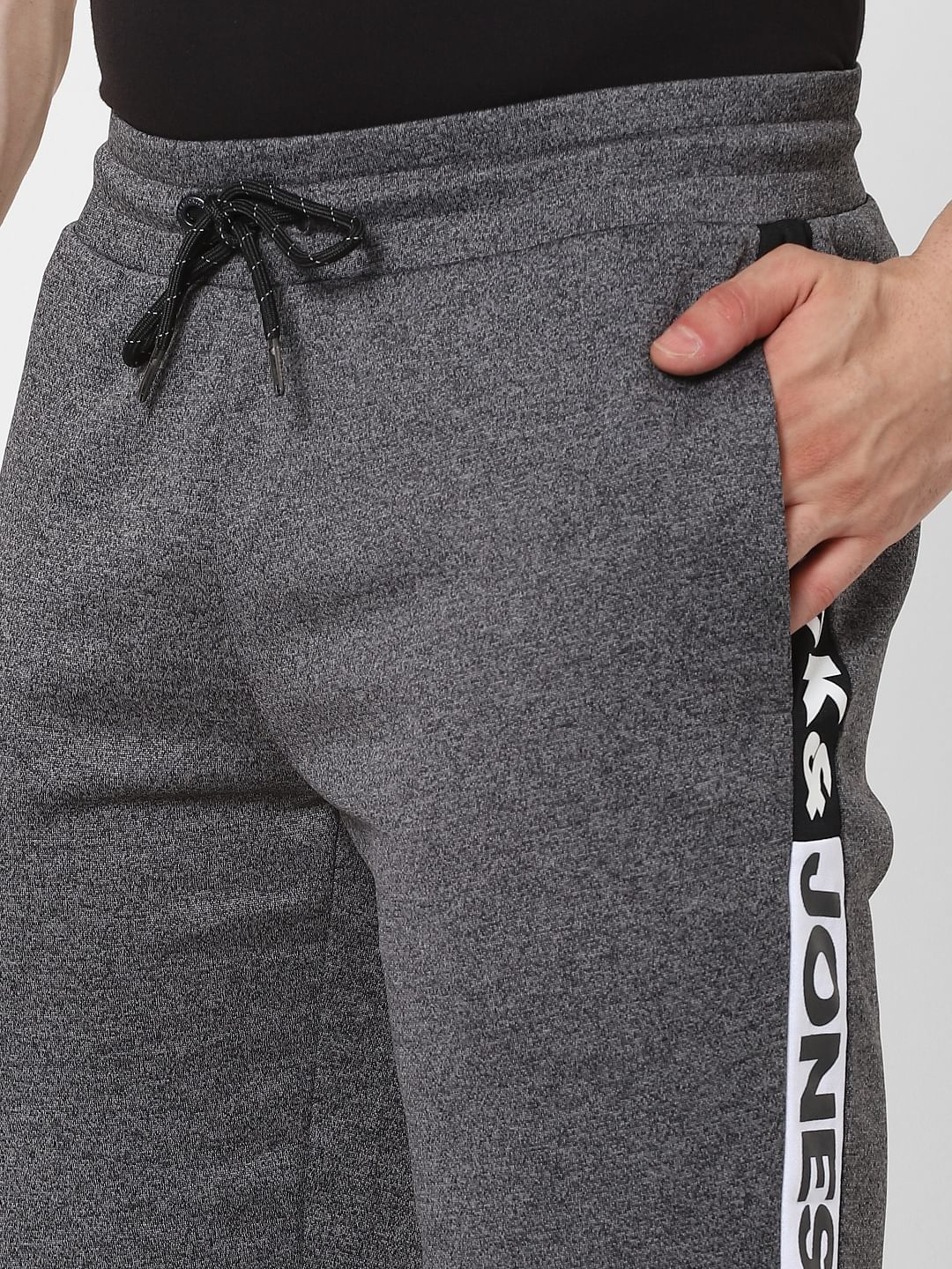 Grey Tape Detail Sweatshorts - Image 5