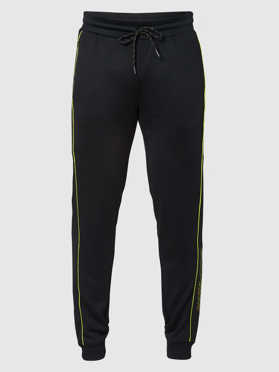 Black Mid Rise Logo Print Trackpants - Image 6