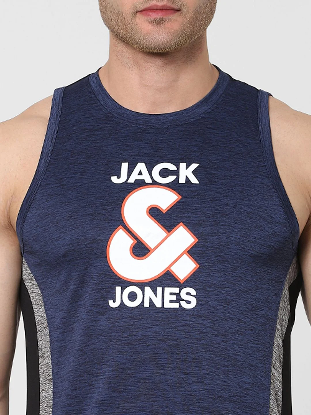 Navy Blue Logo Print Vest - Image 5