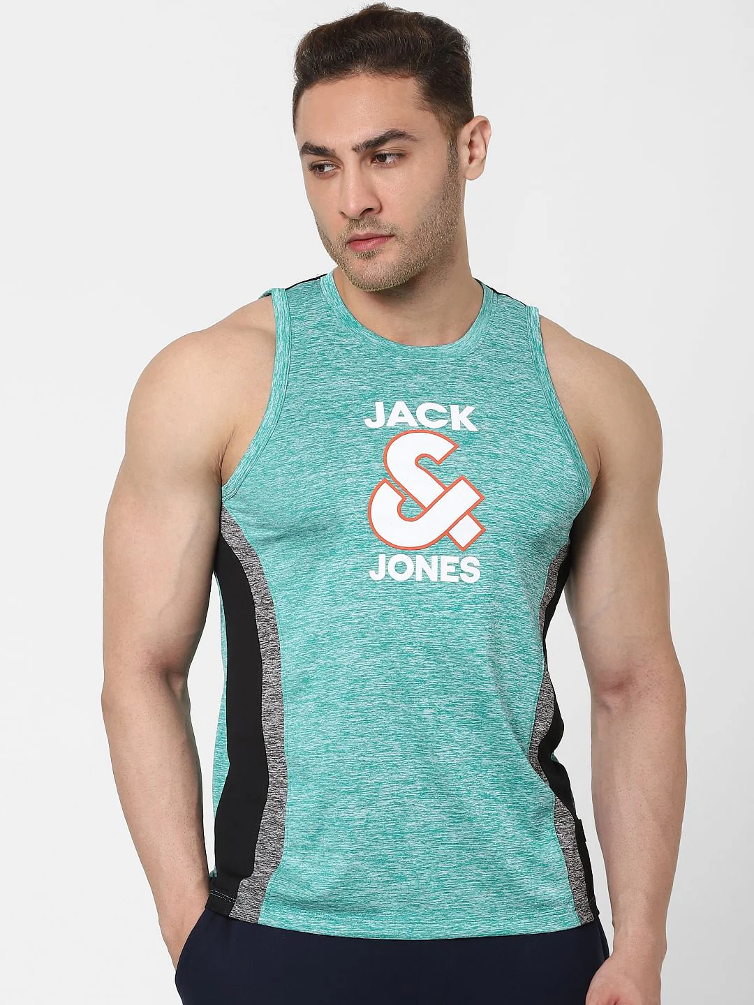 Green Logo Print Vest - Image 2