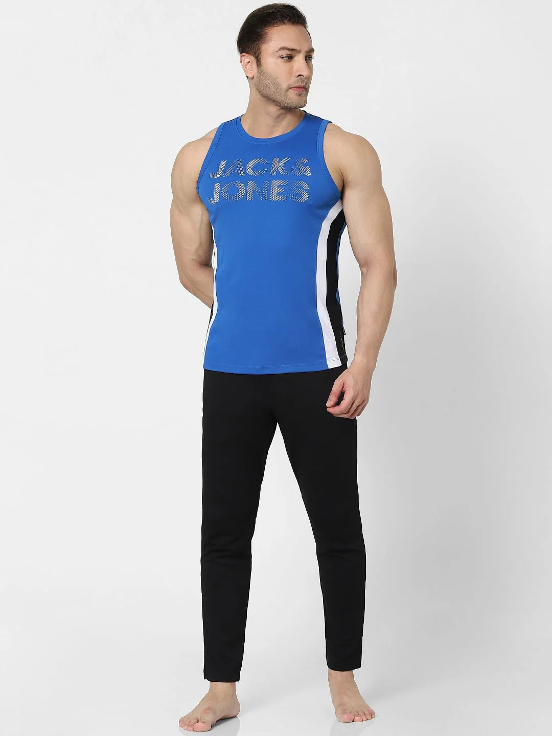 Blue Logo Print Vest