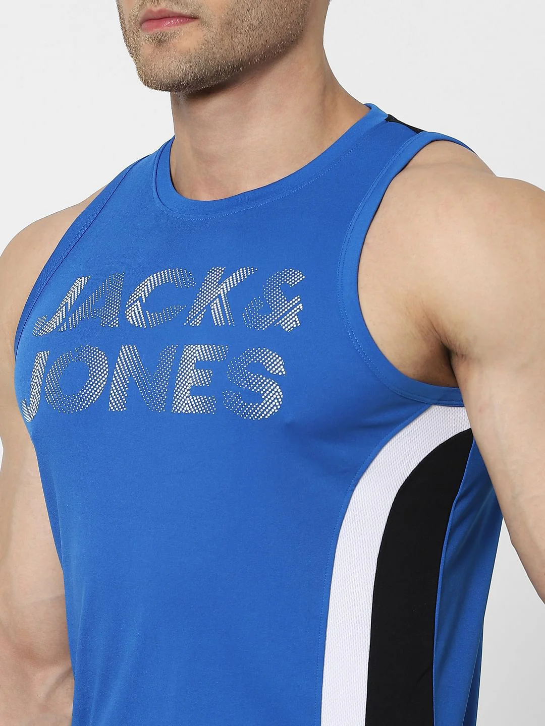 Blue Logo Print Vest - Image 5