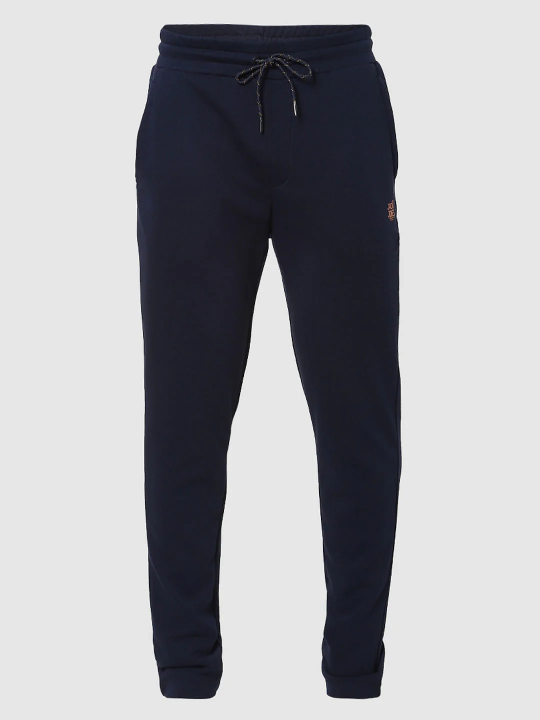 JACK & JONES Navy Blue Mid Rise Drawstring Trackpants - Image 6