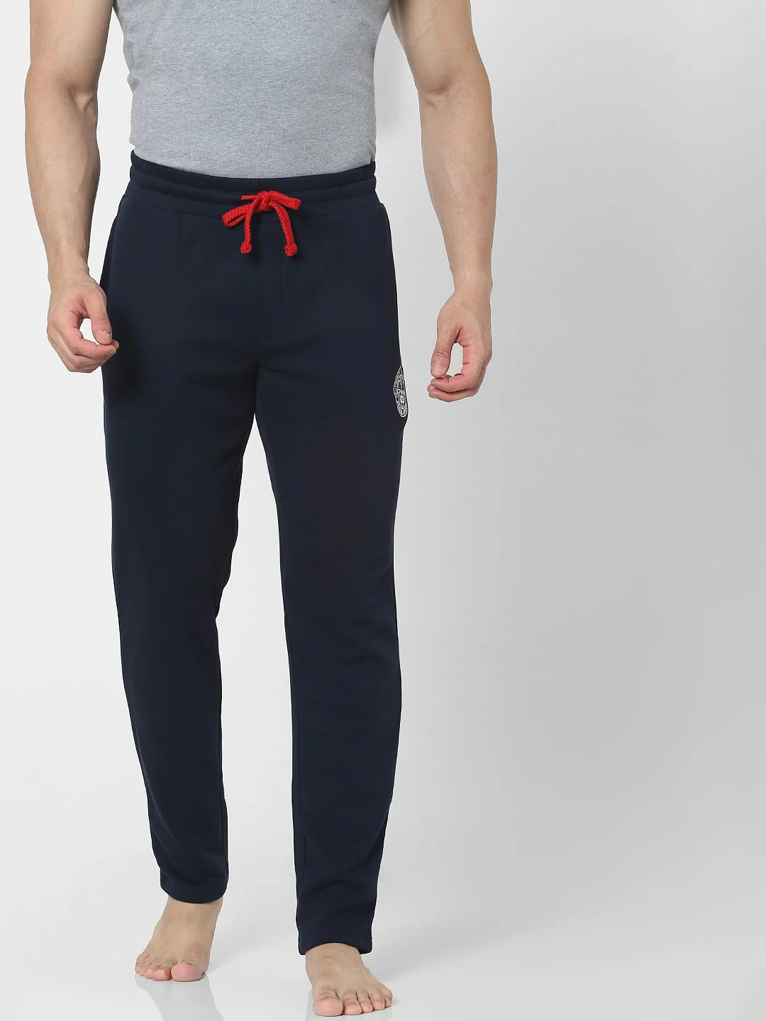 Blue Mid Rise Trackpants - Image 2
