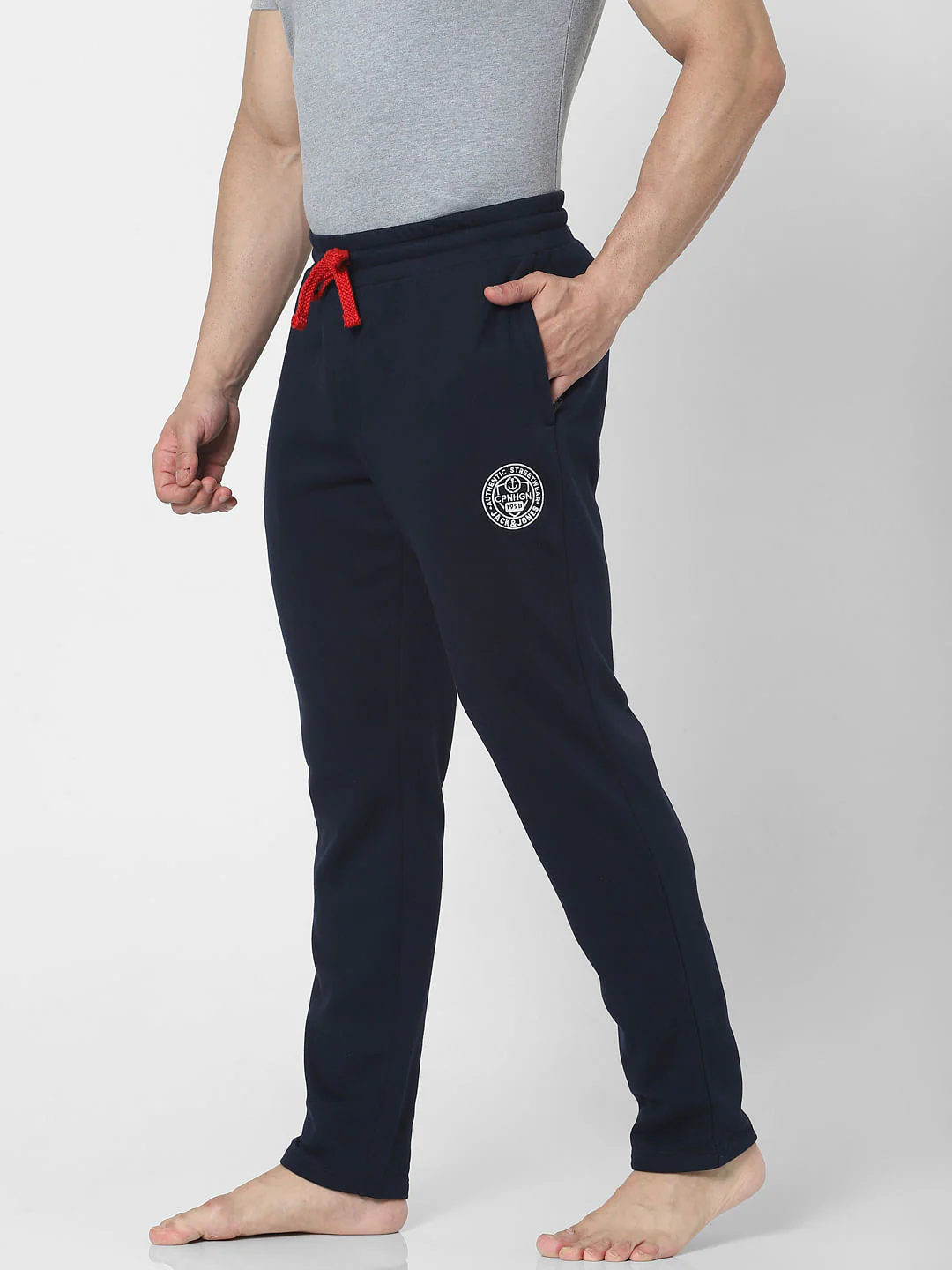 Blue Mid Rise Trackpants - Image 3