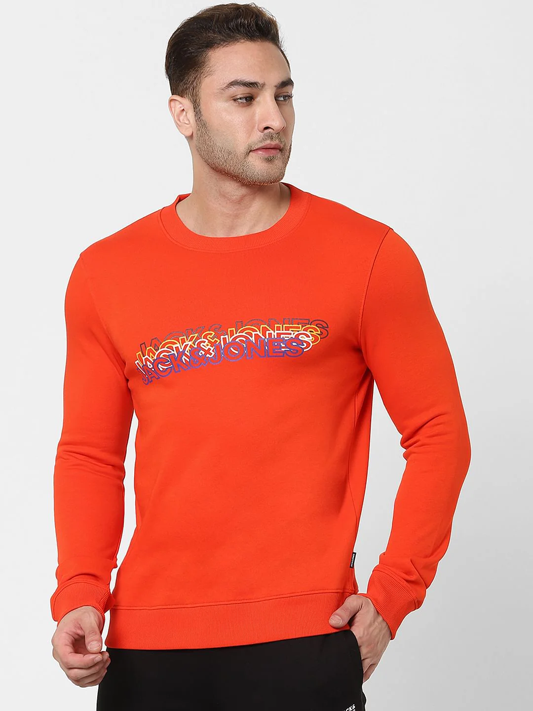 Orange Logo Print Sweatshirt - Image 2
