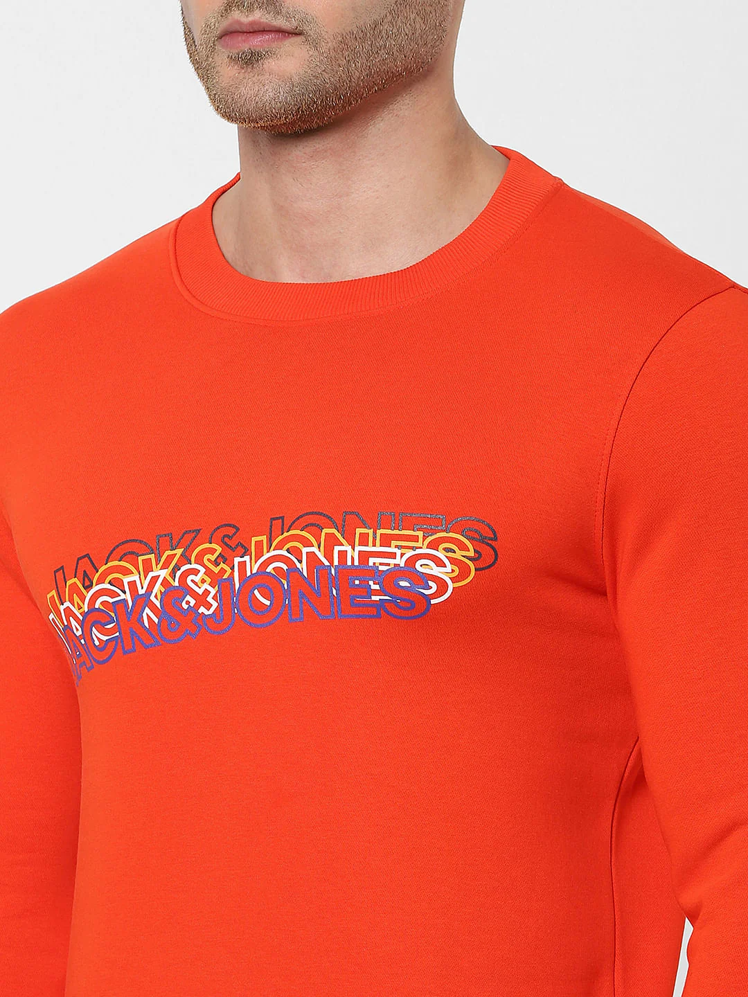 Orange Logo Print Sweatshirt - Image 5