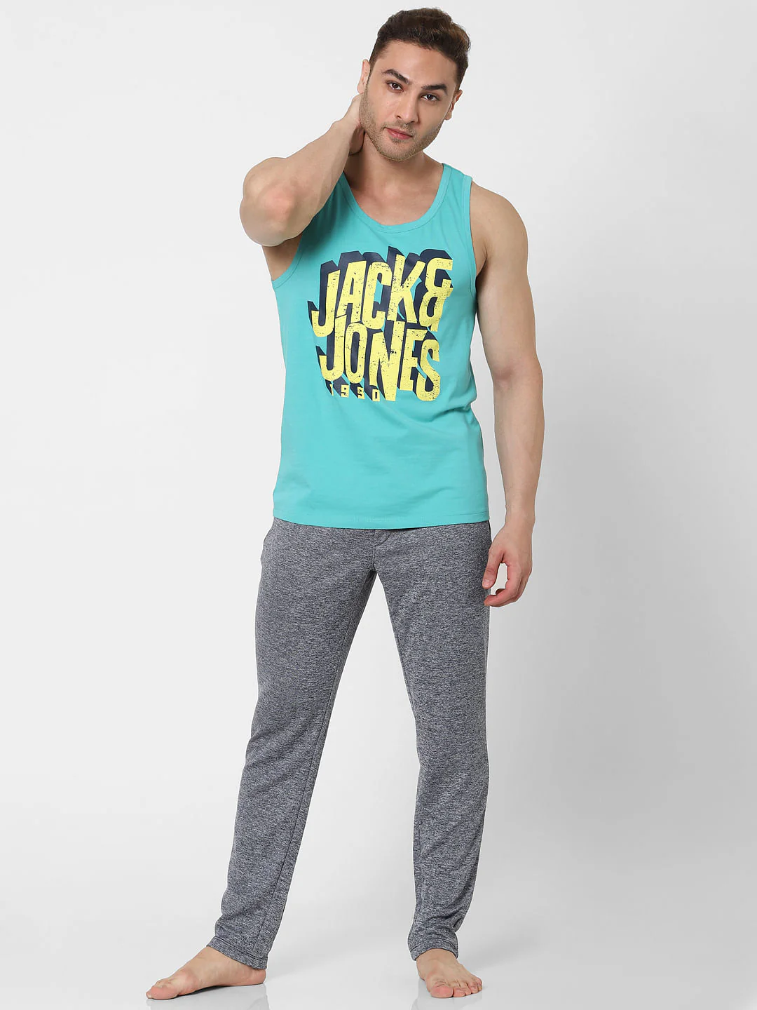 Grey Mid Rise Trackpants