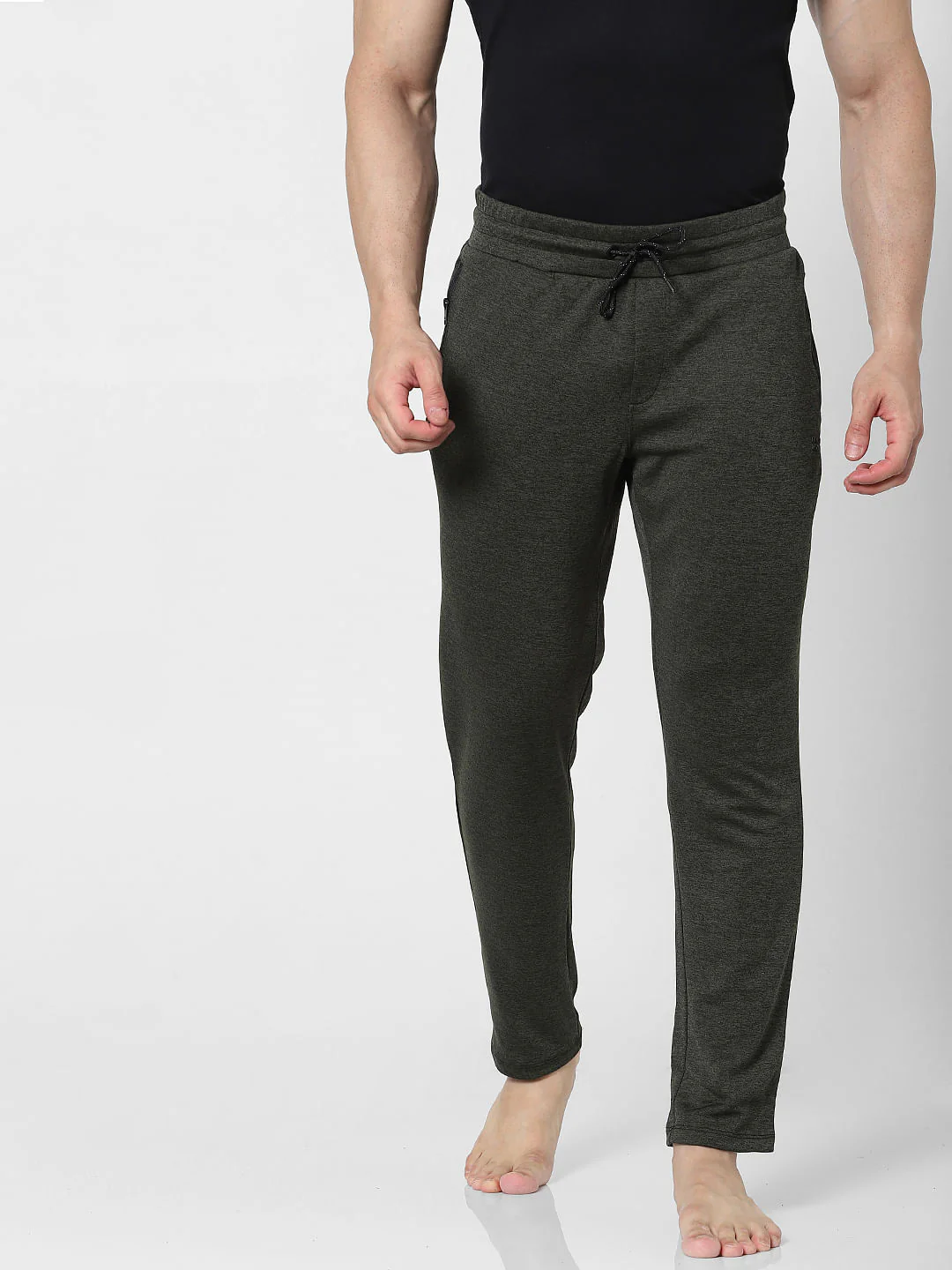Green Mid Rise Trackpants - Image 2