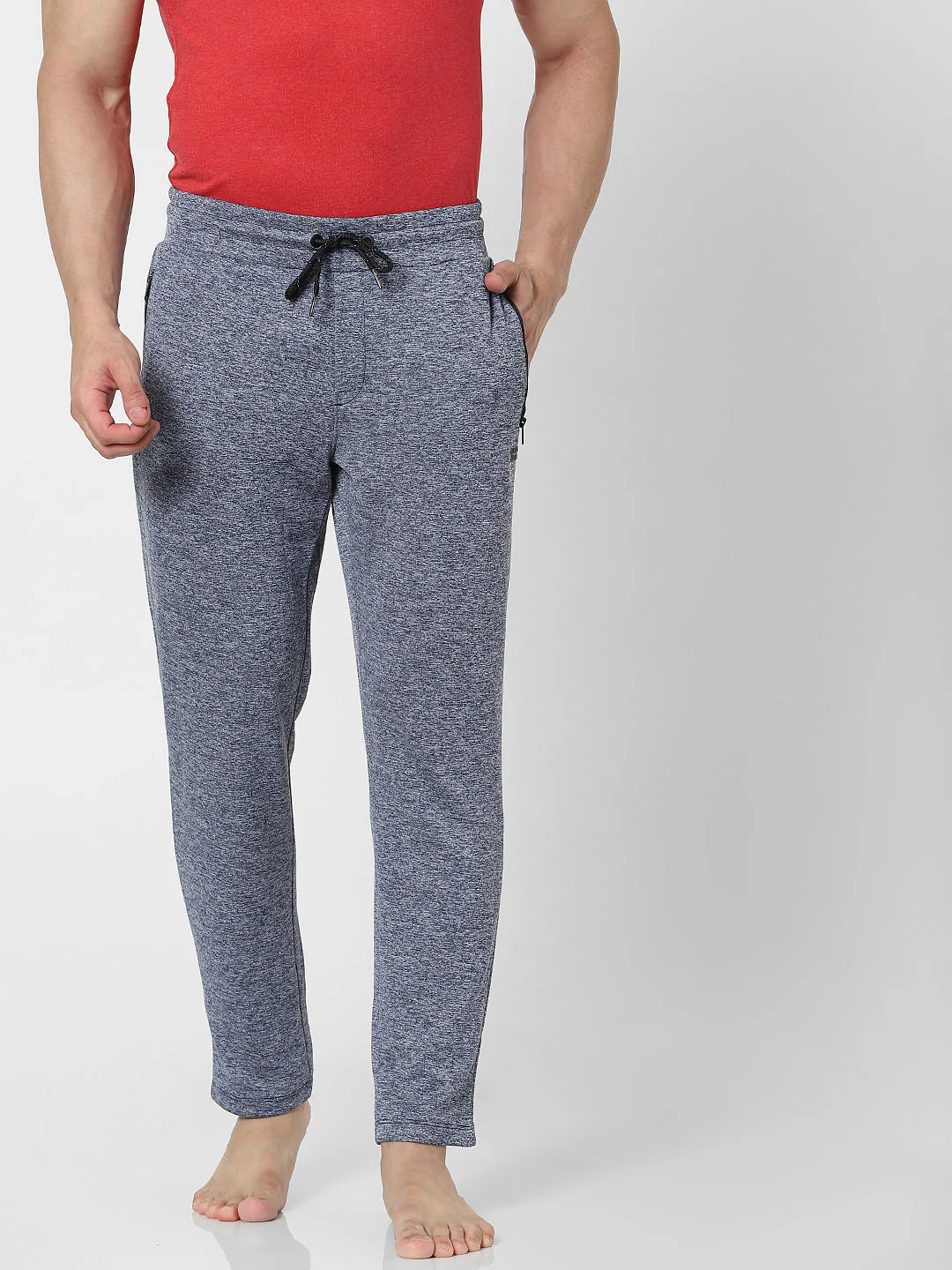 Blue Mid Rise Trackpants - Image 2