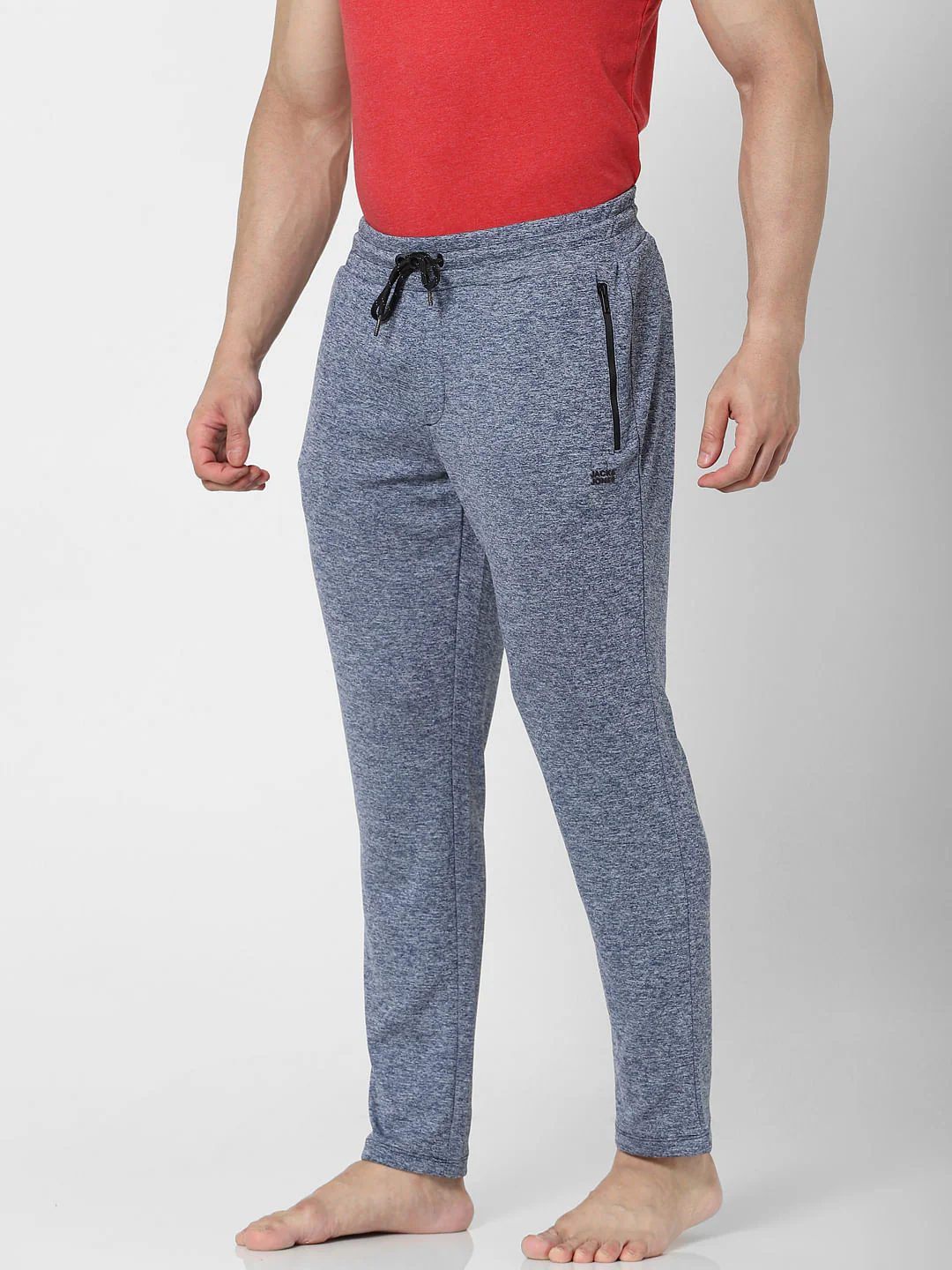 Blue Mid Rise Trackpants - Image 3