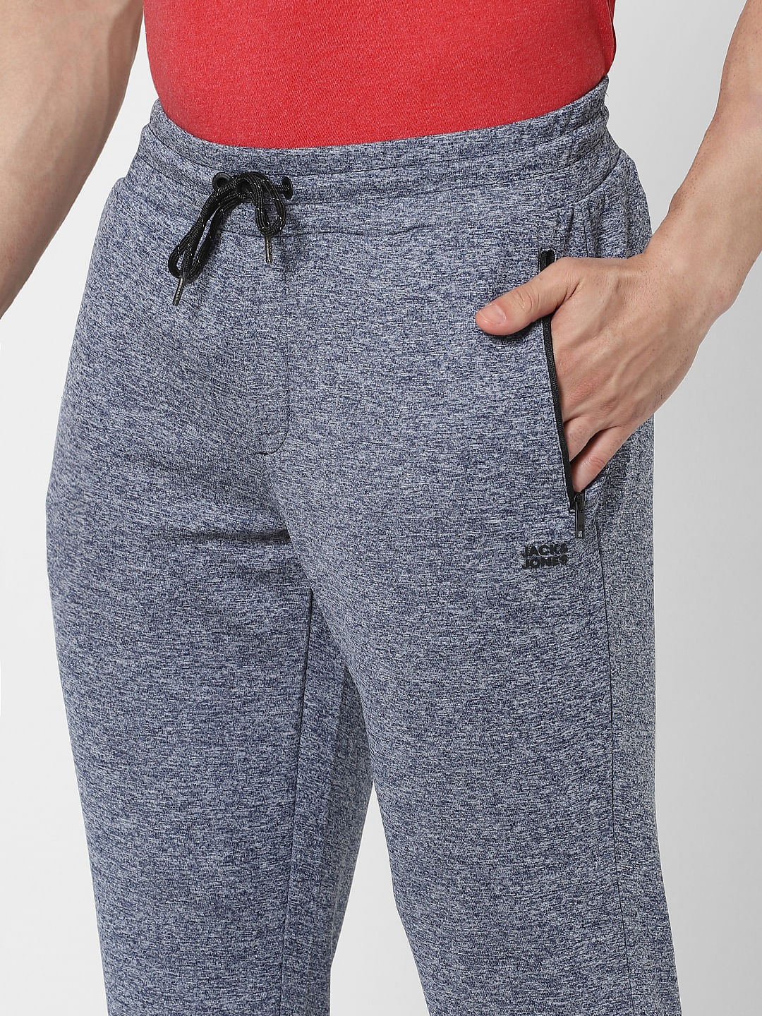 Blue Mid Rise Trackpants - Image 5