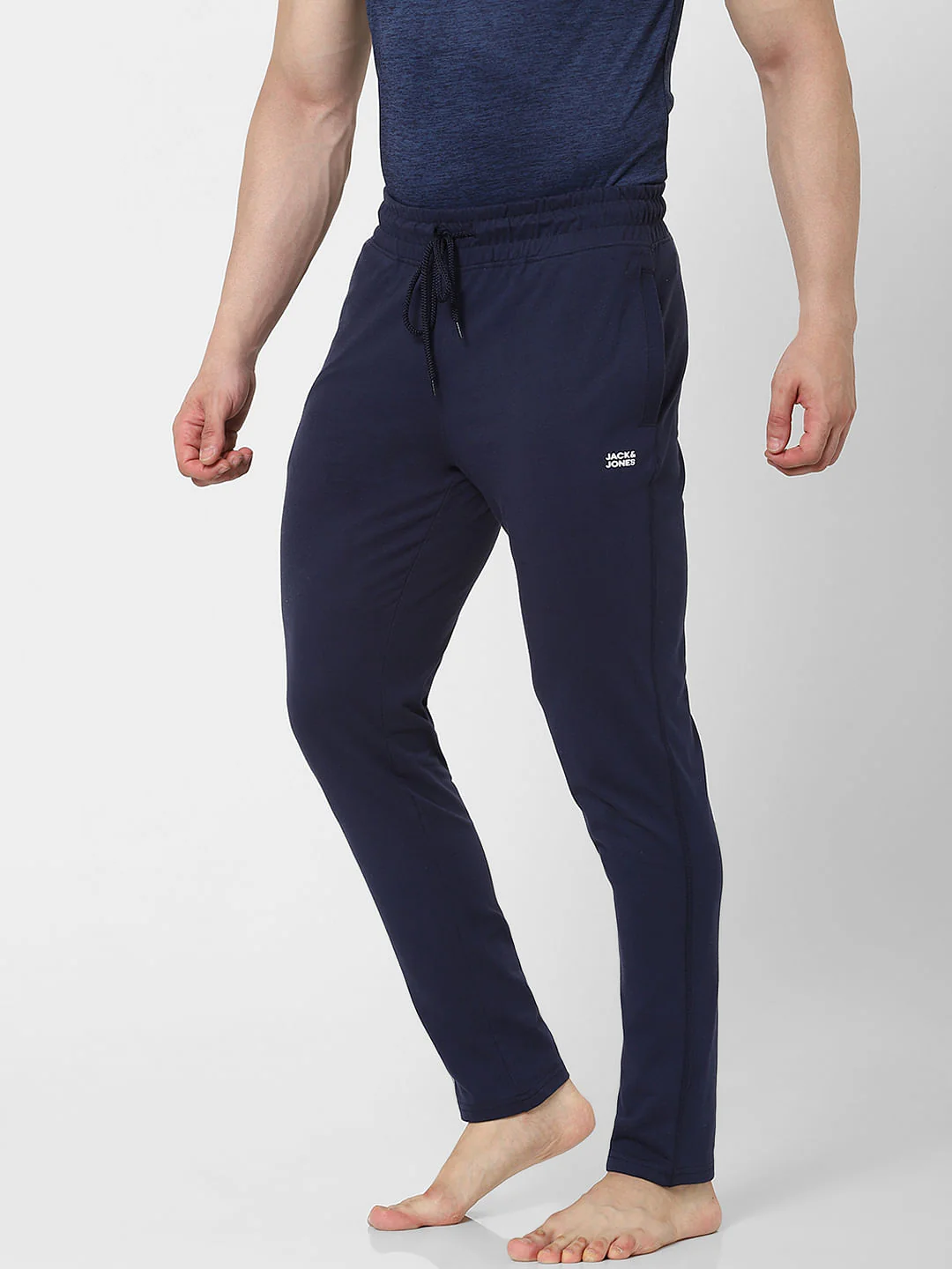 Blue Mid Rise Trackpants - Image 3