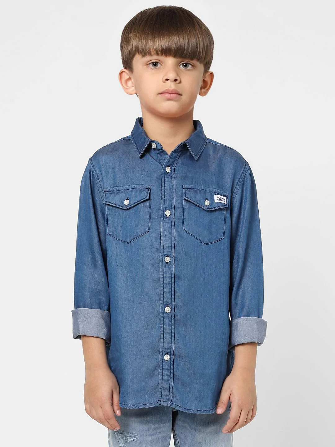 Boys Blue Denim Full Sleeves Shirt