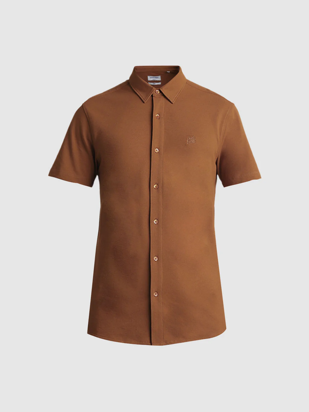 Brown Knitted Short Sleeves Shirt - Image 7