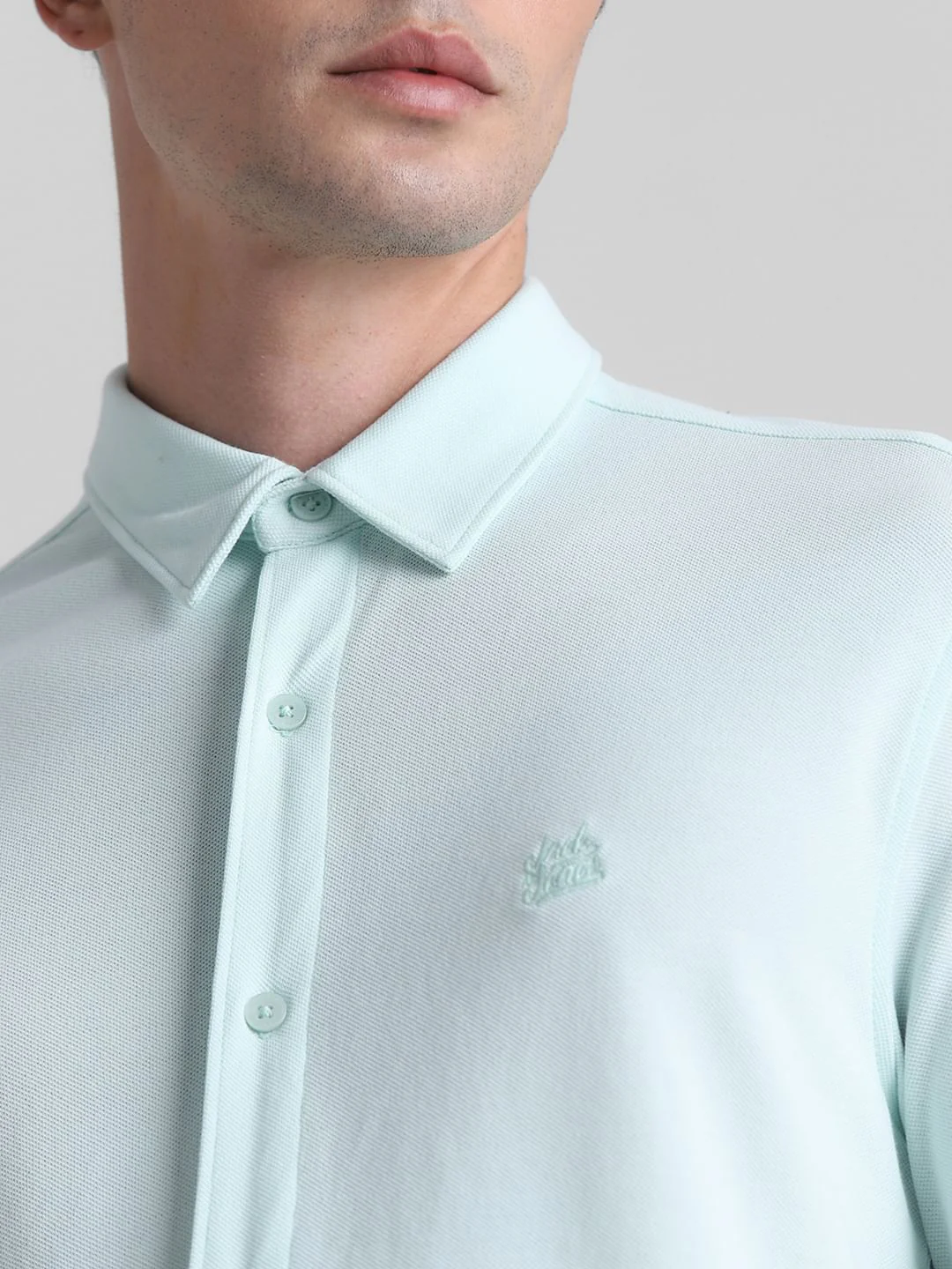 Green Knitted Short Sleeves Shirt - Image 5