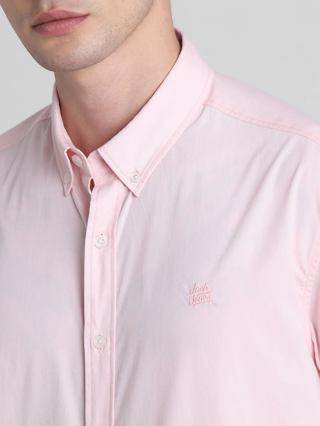 Pink Cotton Short Sleeves Shirt - Image 5