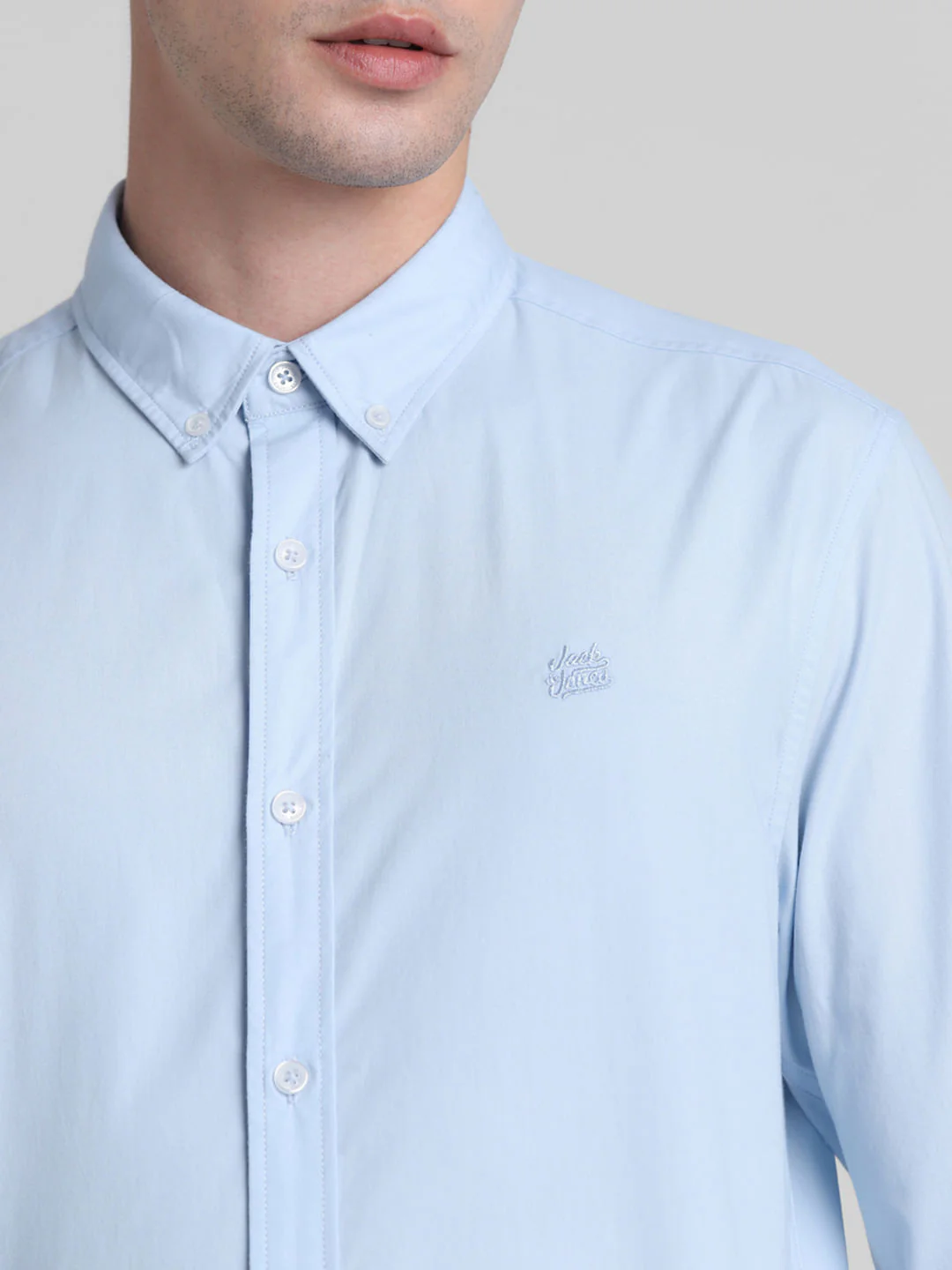 Blue Cotton Full Sleeves Shirt - Image 5