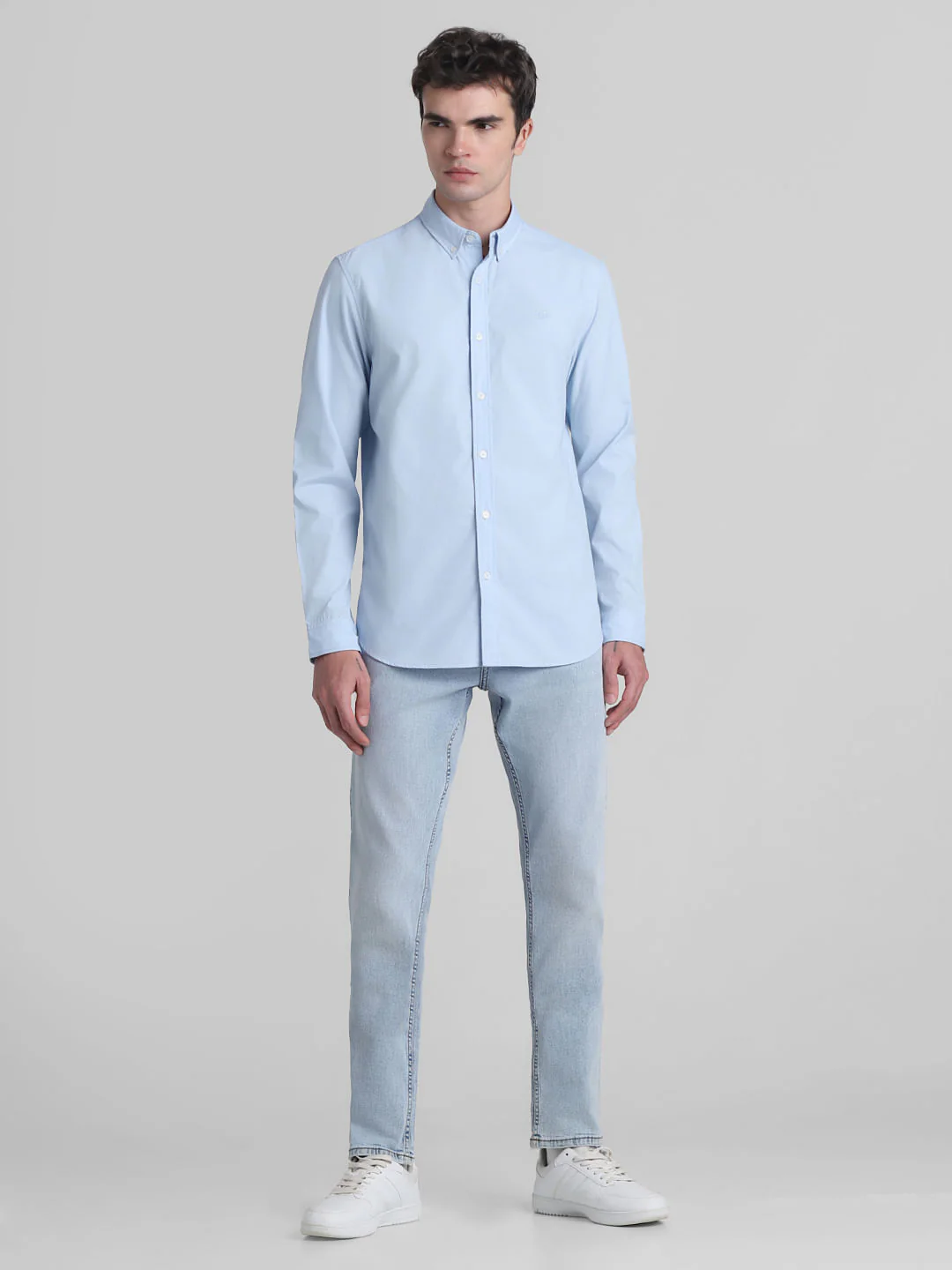 Blue Cotton Full Sleeves Shirt - Image 6