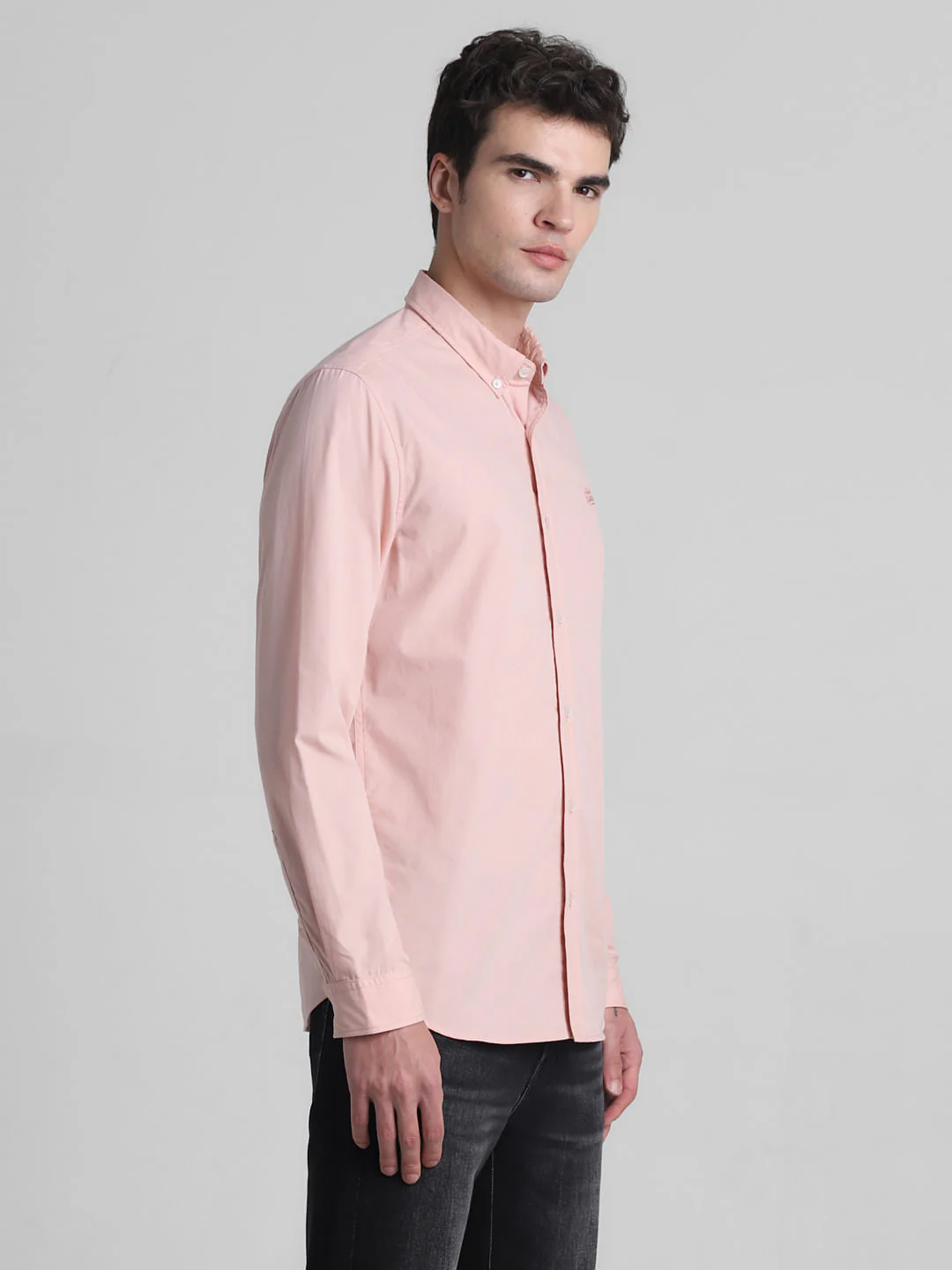 Pink Cotton Full Sleeves Shirt - Image 3